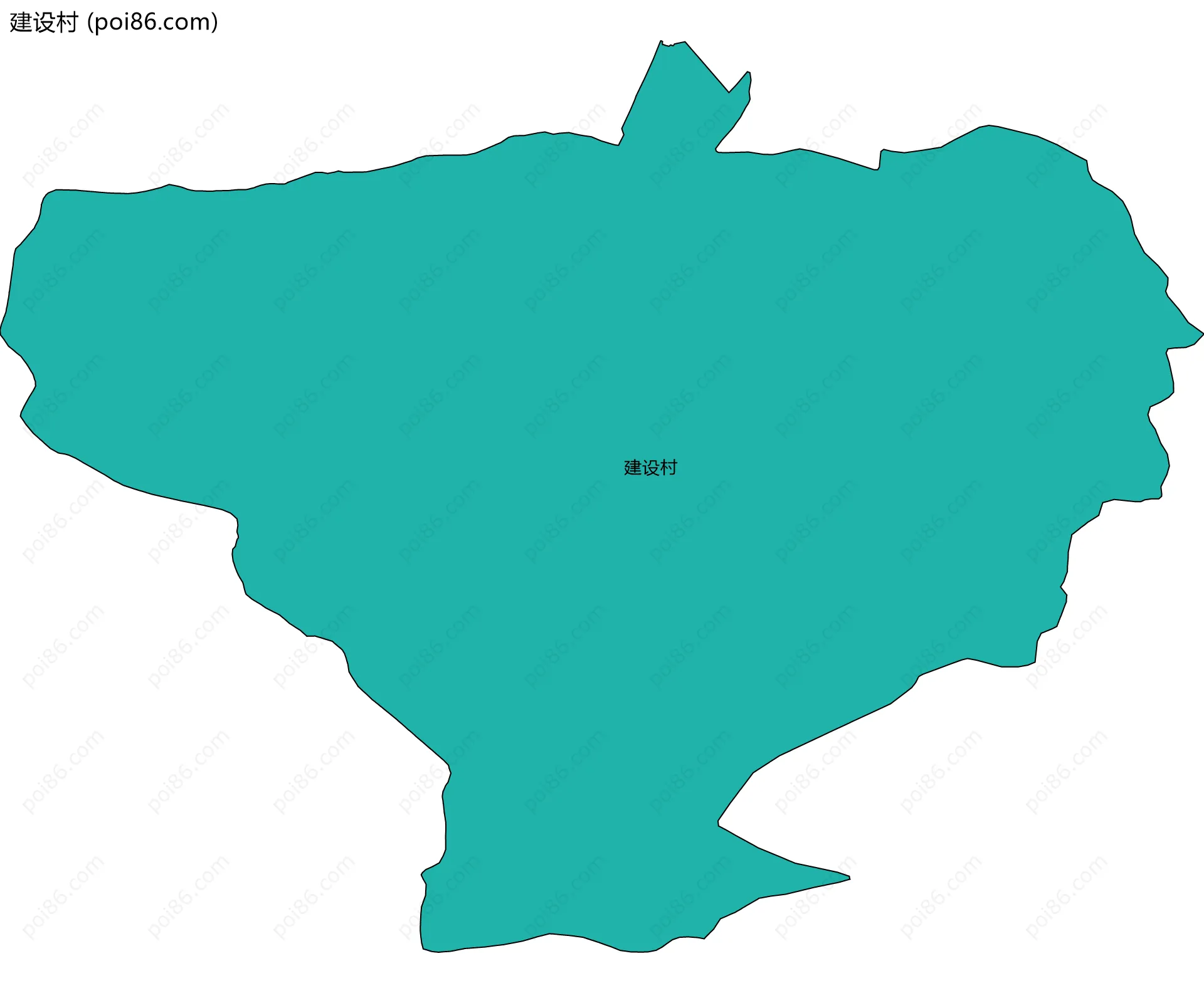 建设村边界地图