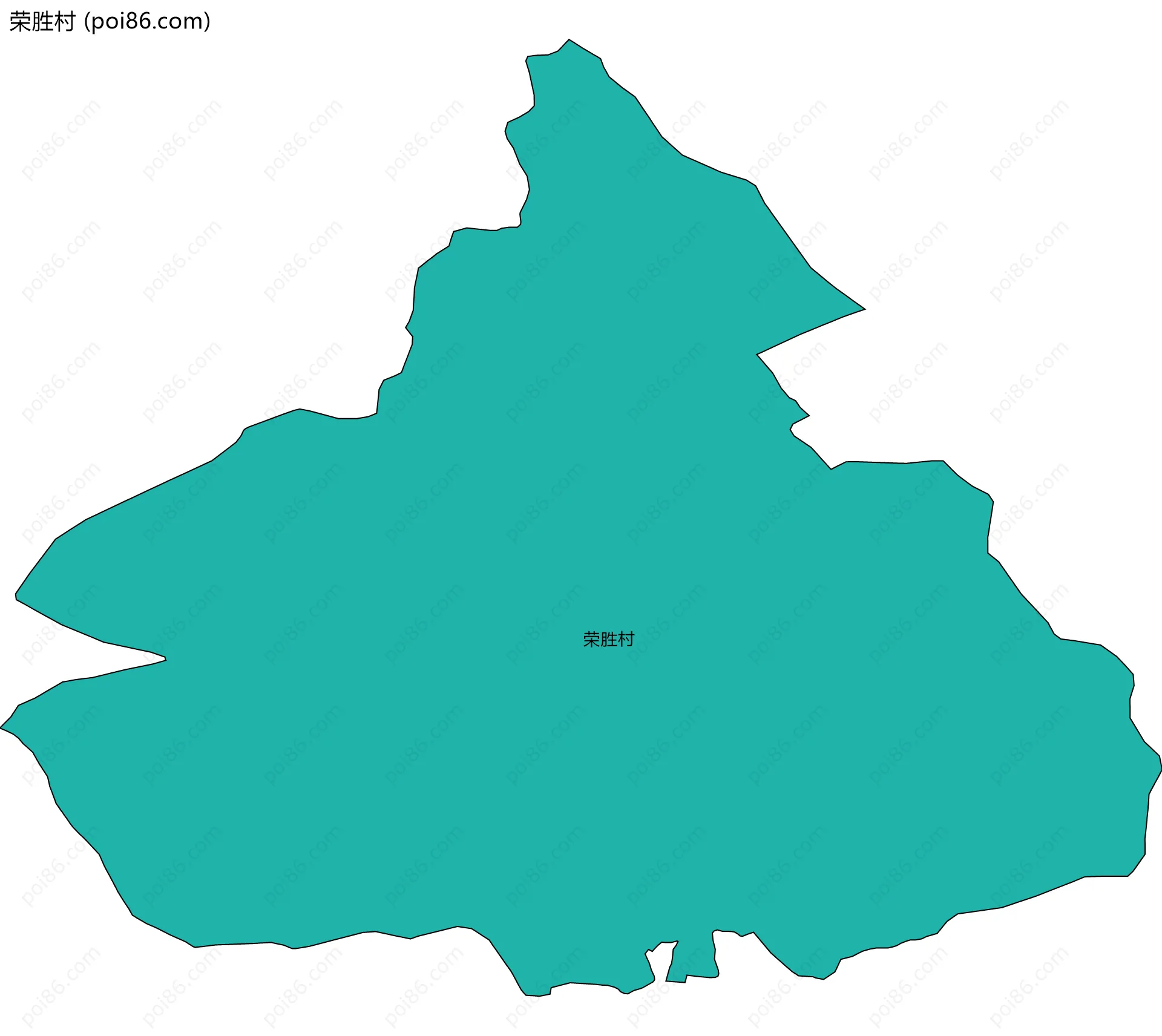 荣胜村边界地图