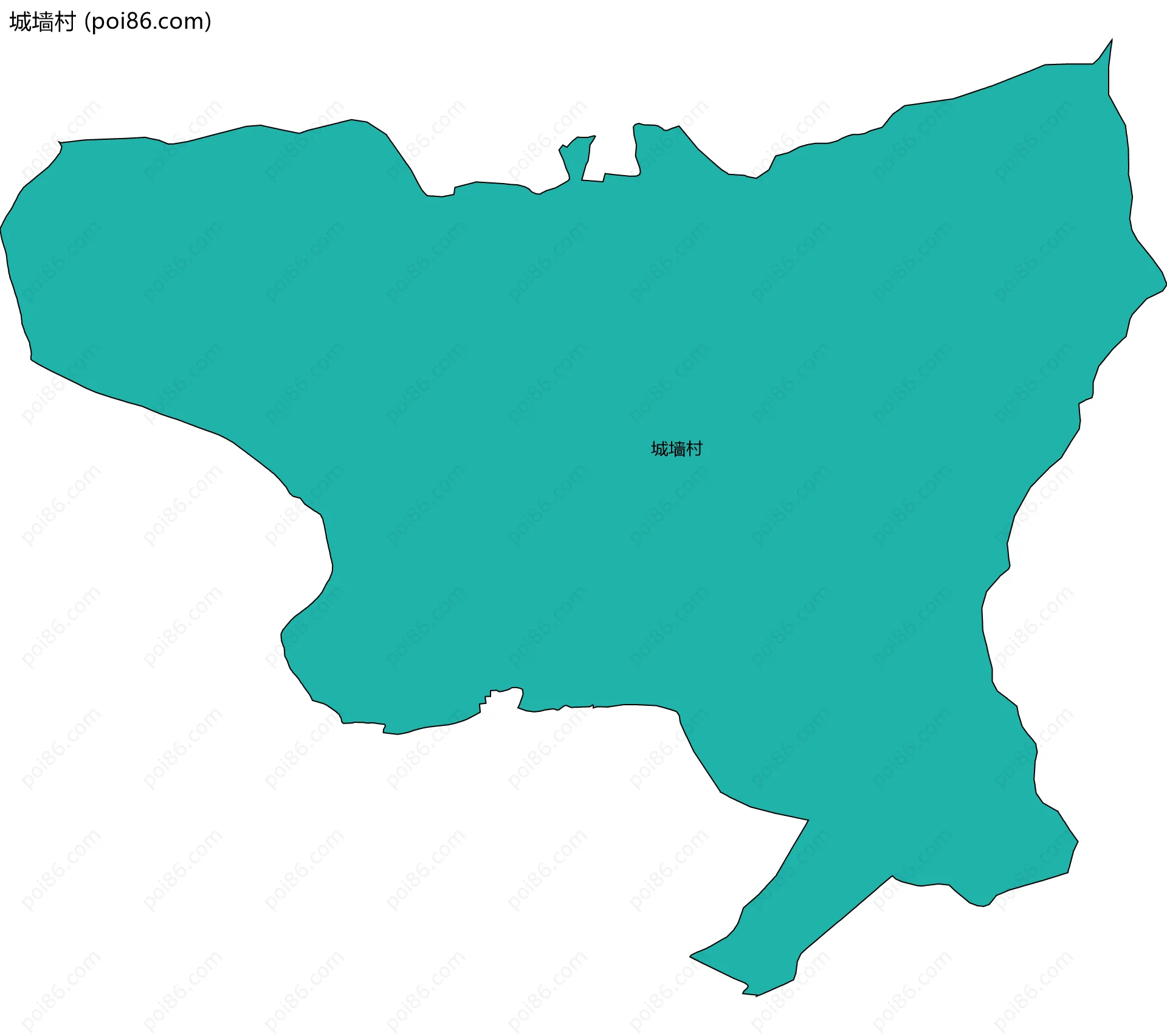 城墙村边界地图