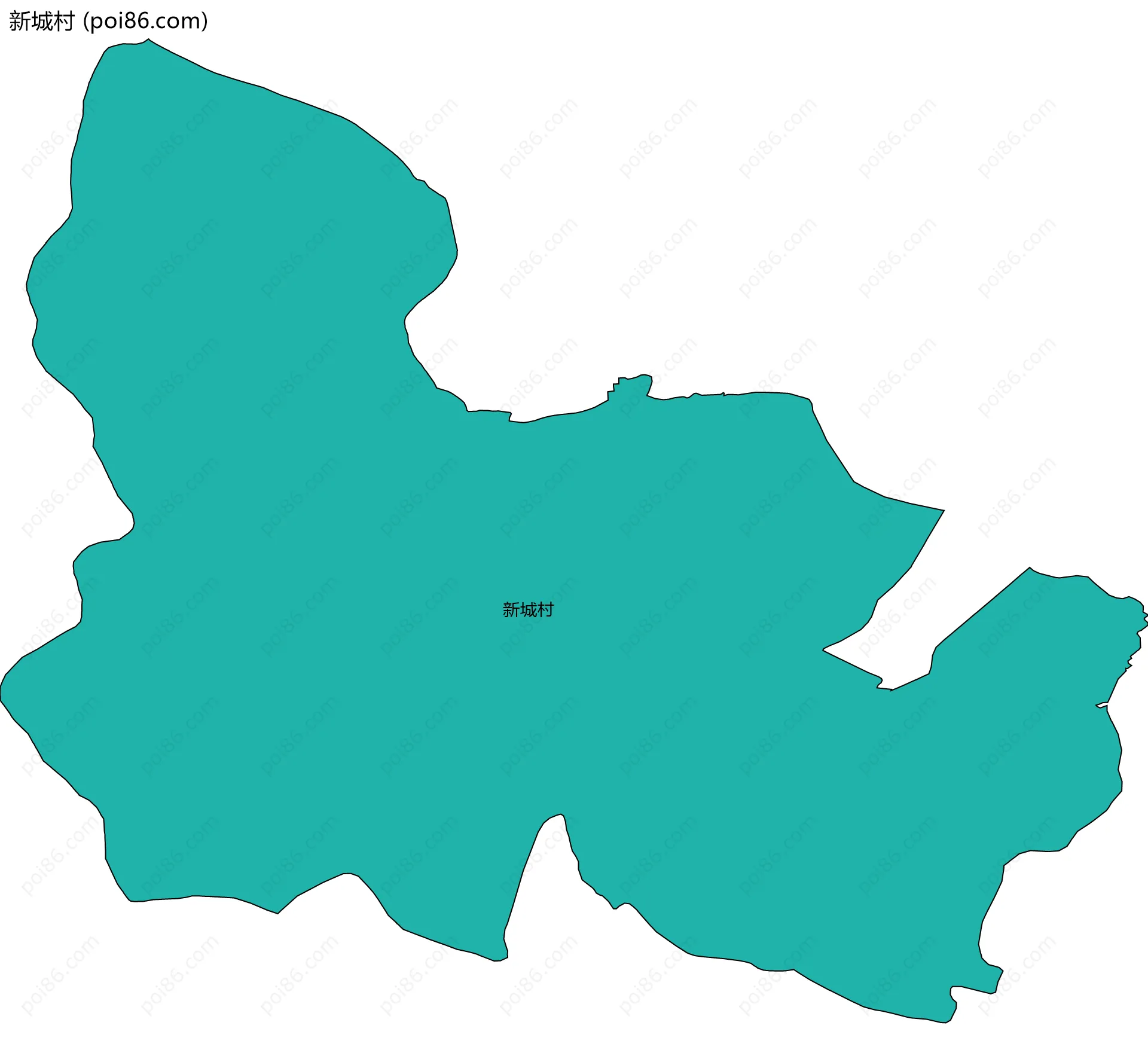 新城村边界地图
