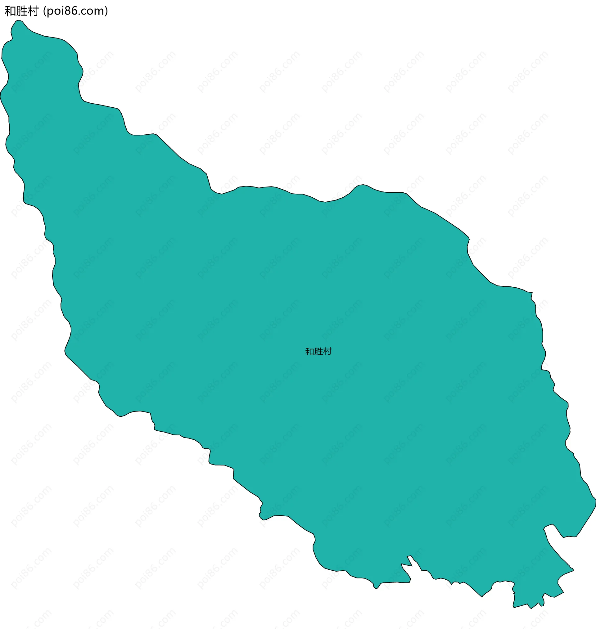 和胜村边界地图
