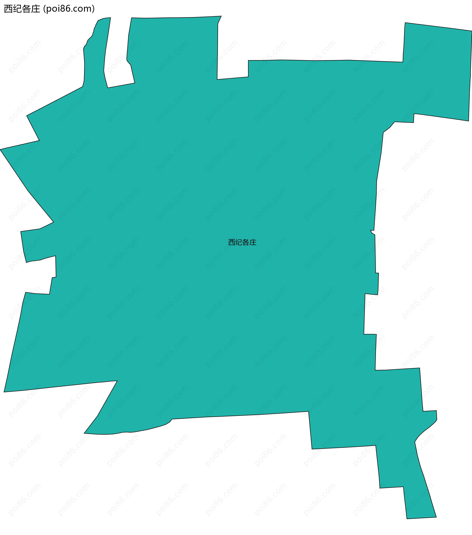 西纪各庄边界地图