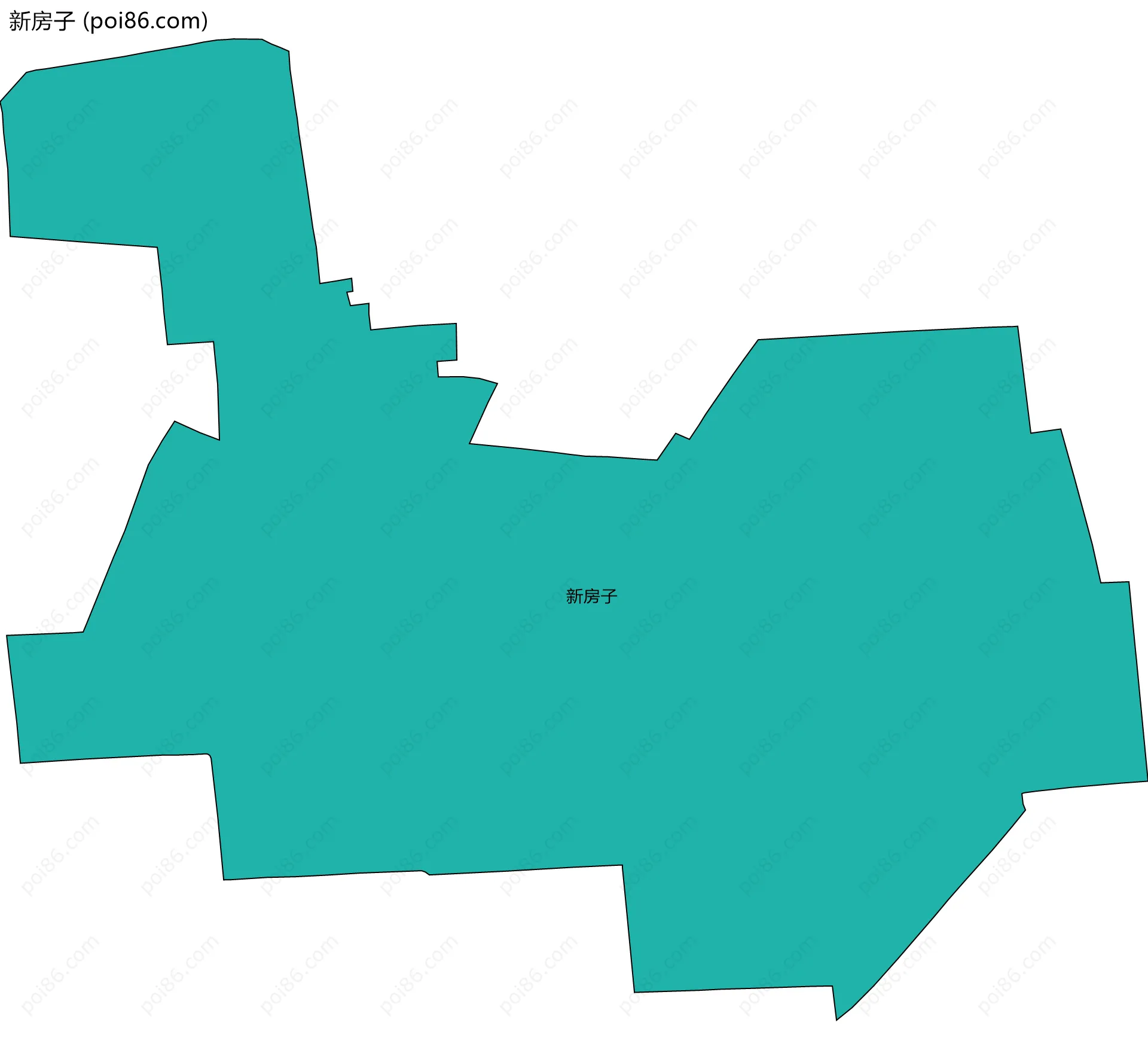 新房子边界地图