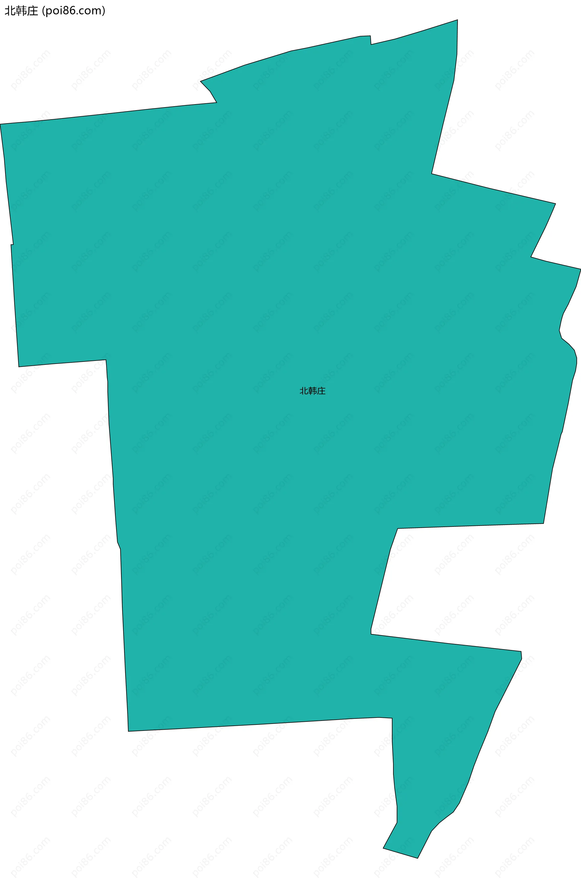 北韩庄边界地图