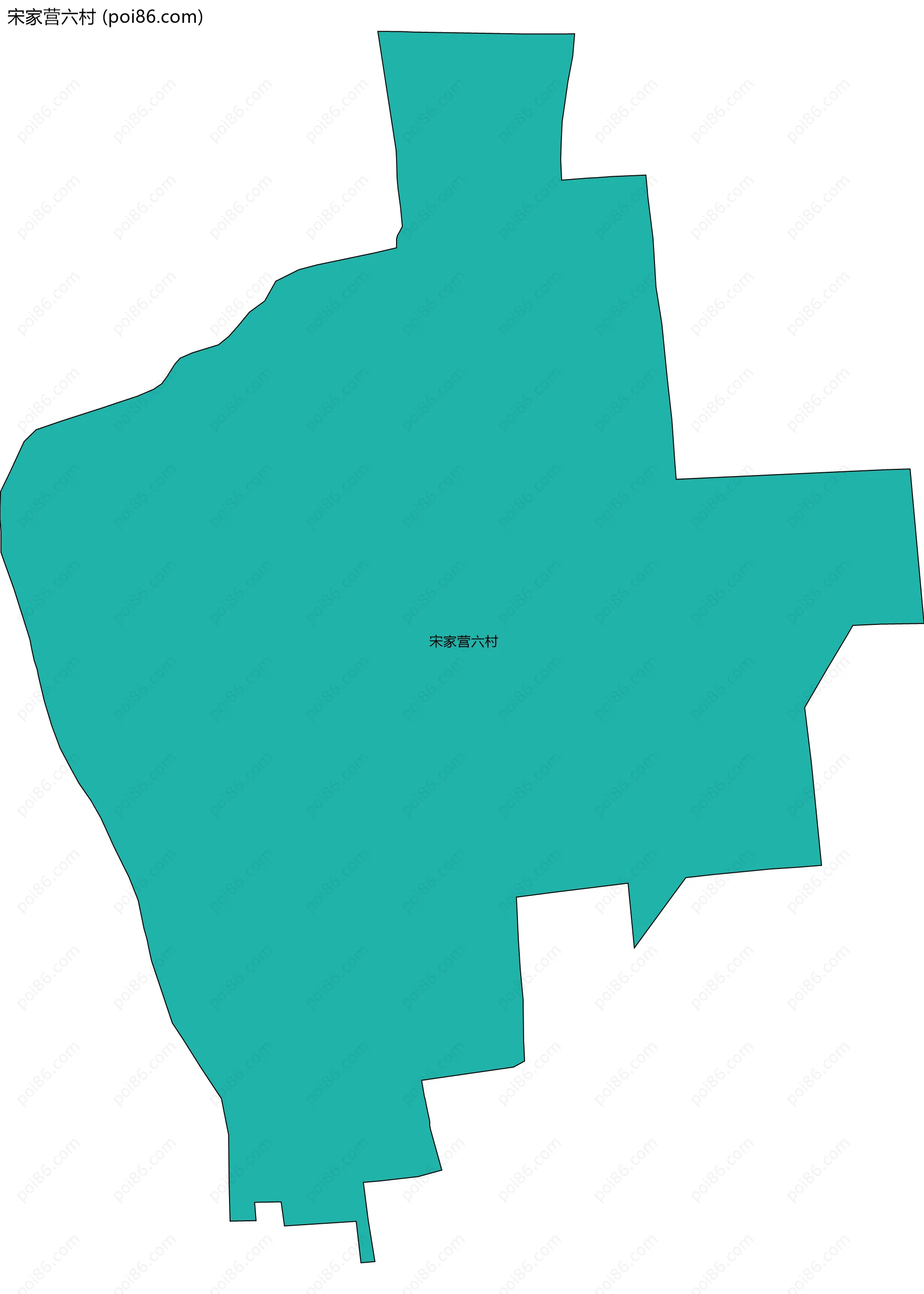 宋家营六村边界地图