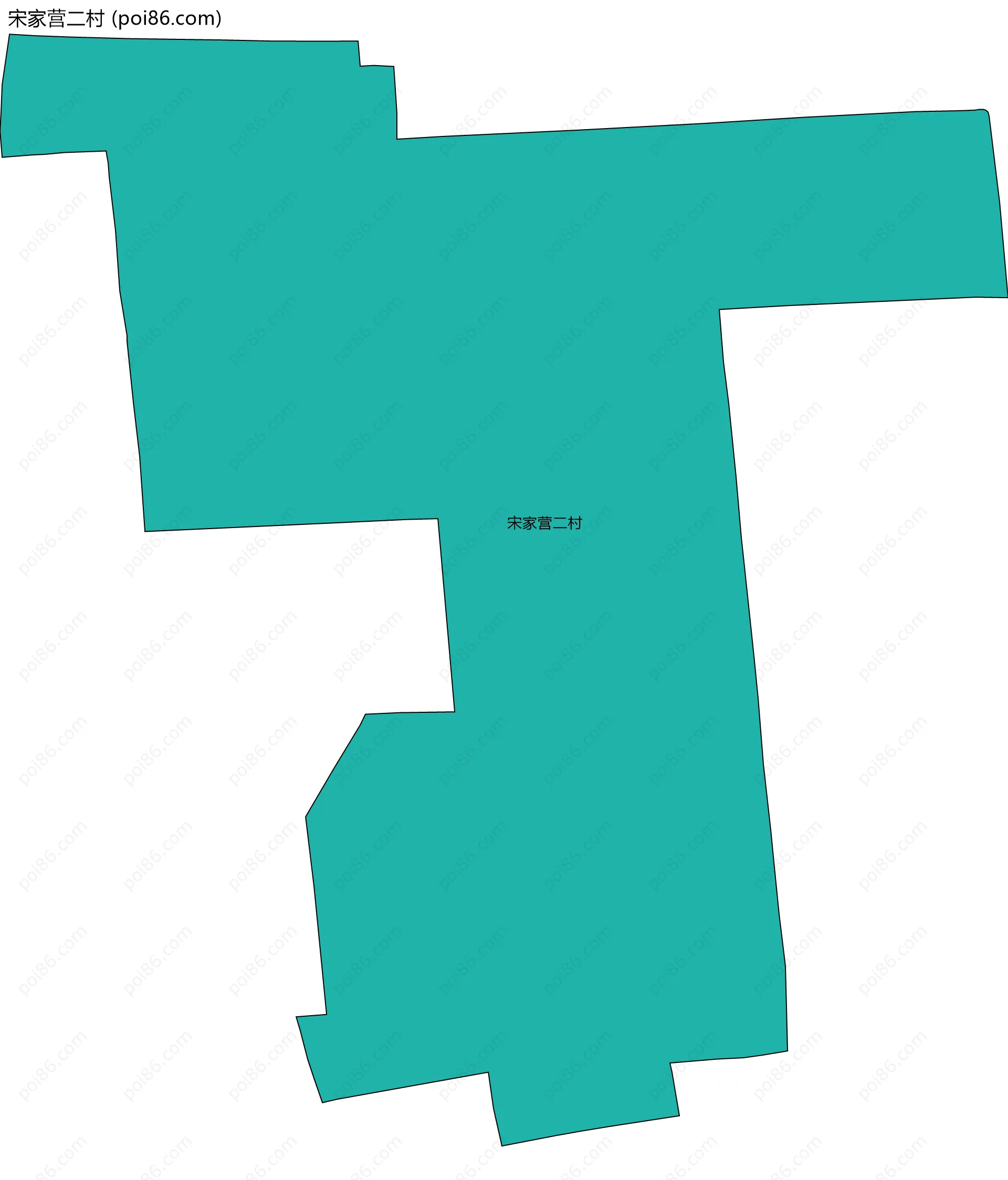 宋家营二村边界地图