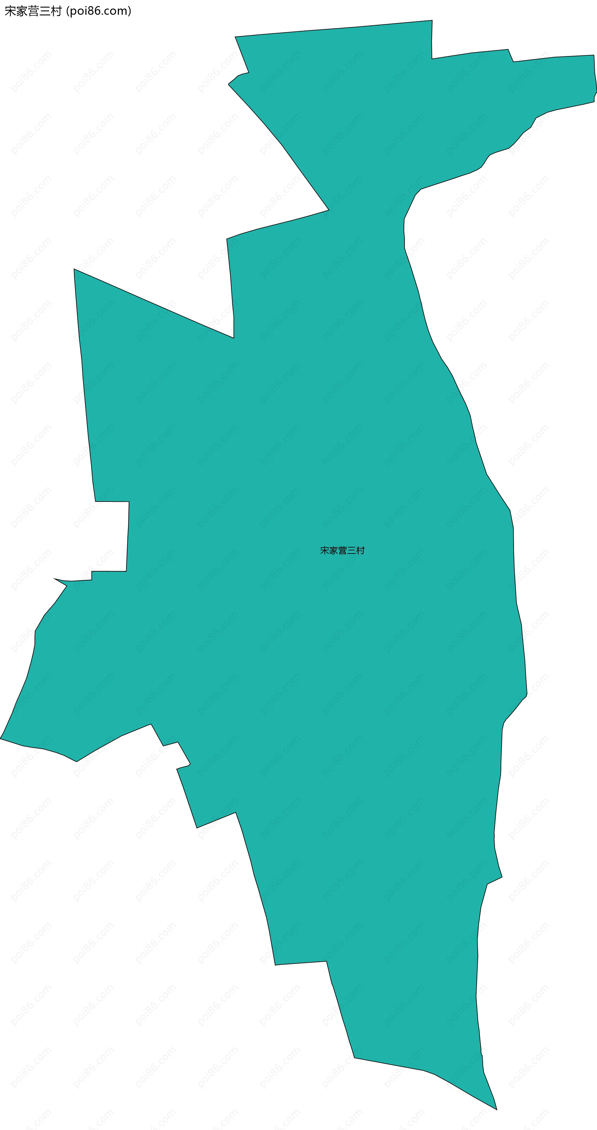 宋家营三村边界地图