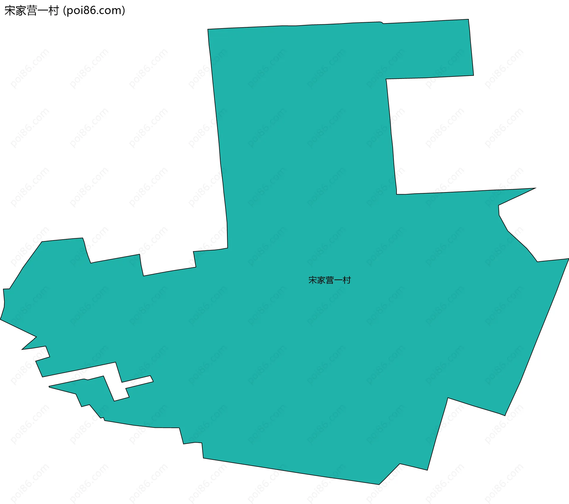 宋家营一村边界地图