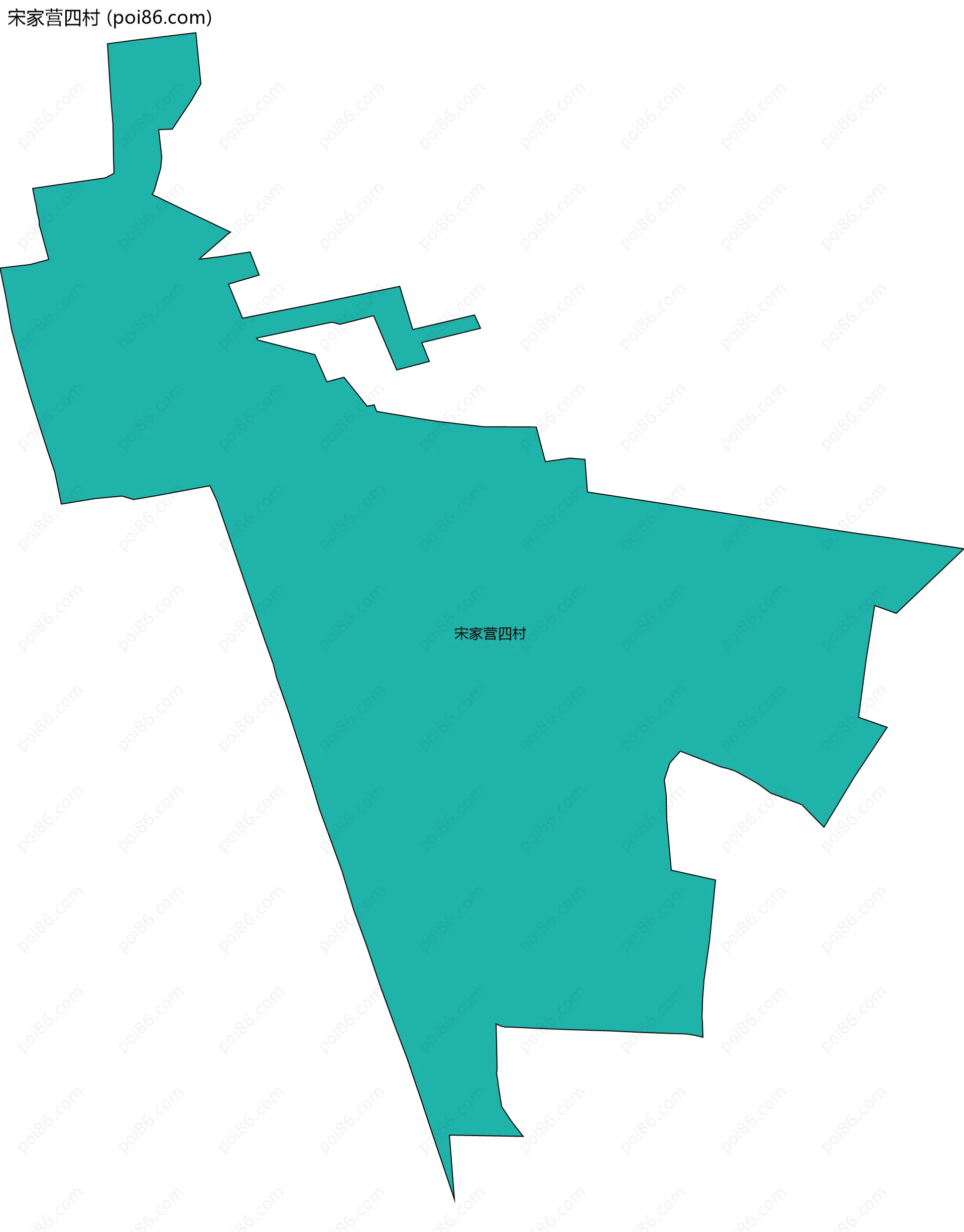 宋家营四村边界地图