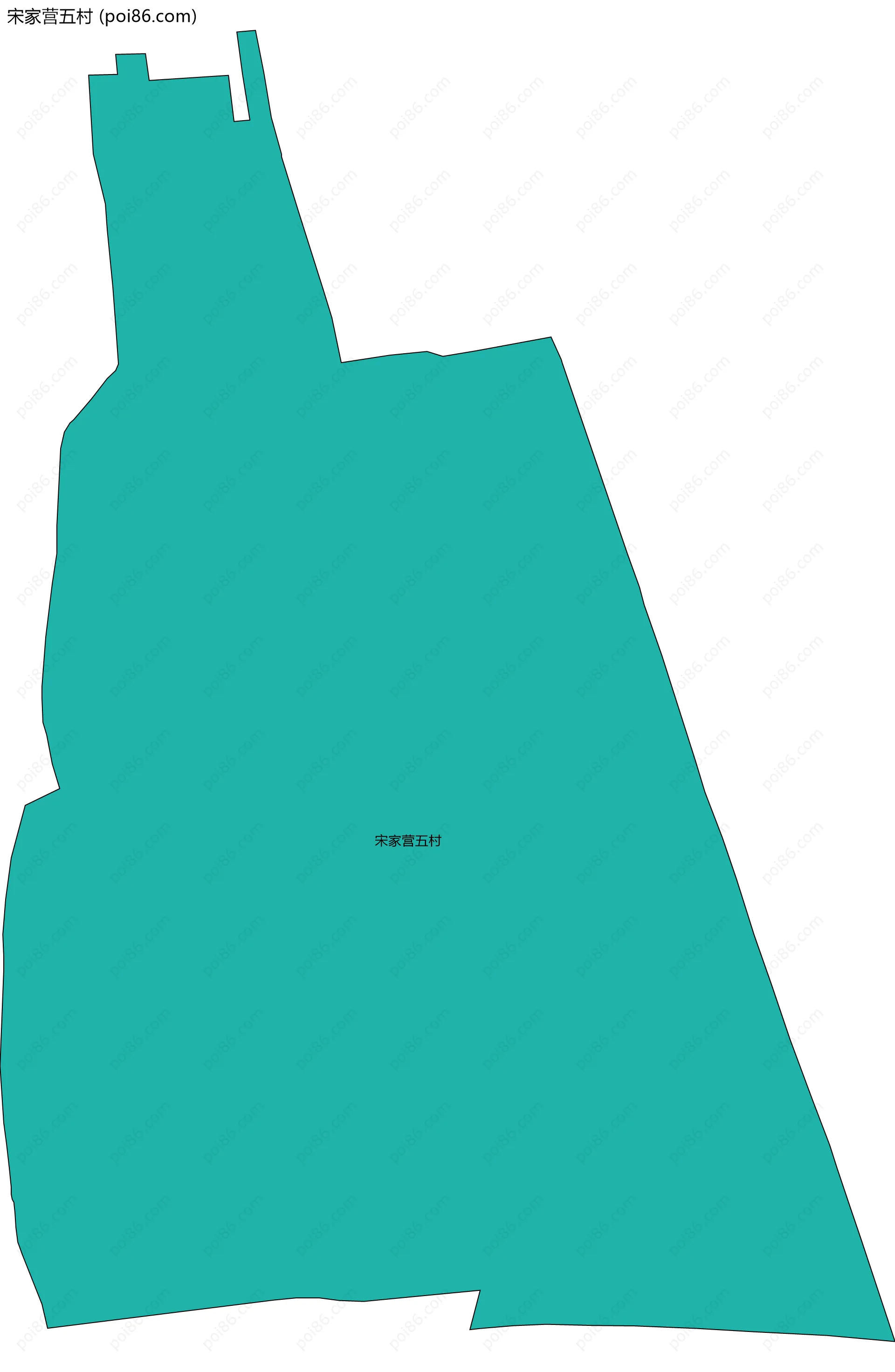 宋家营五村边界地图