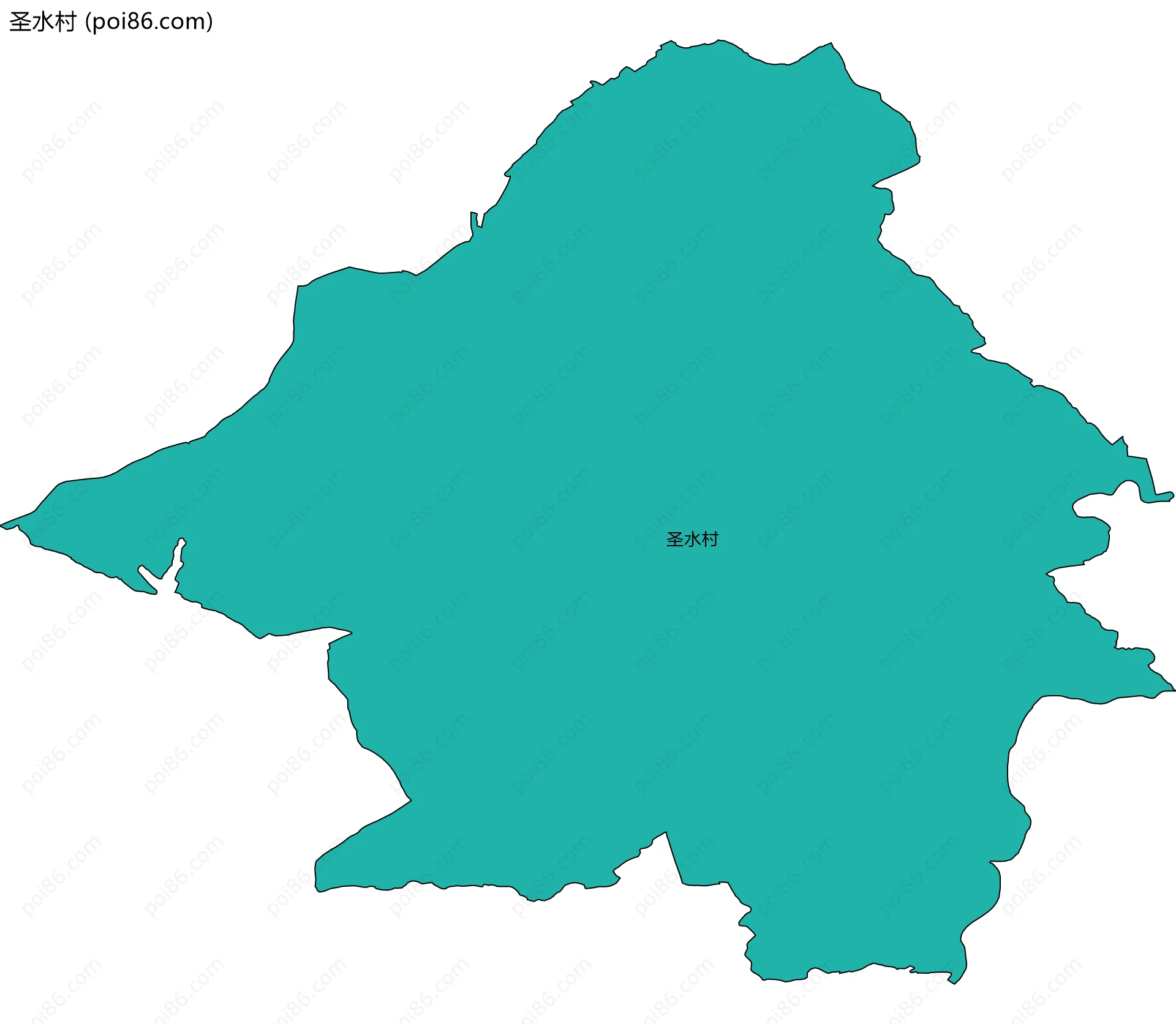 圣水村边界地图