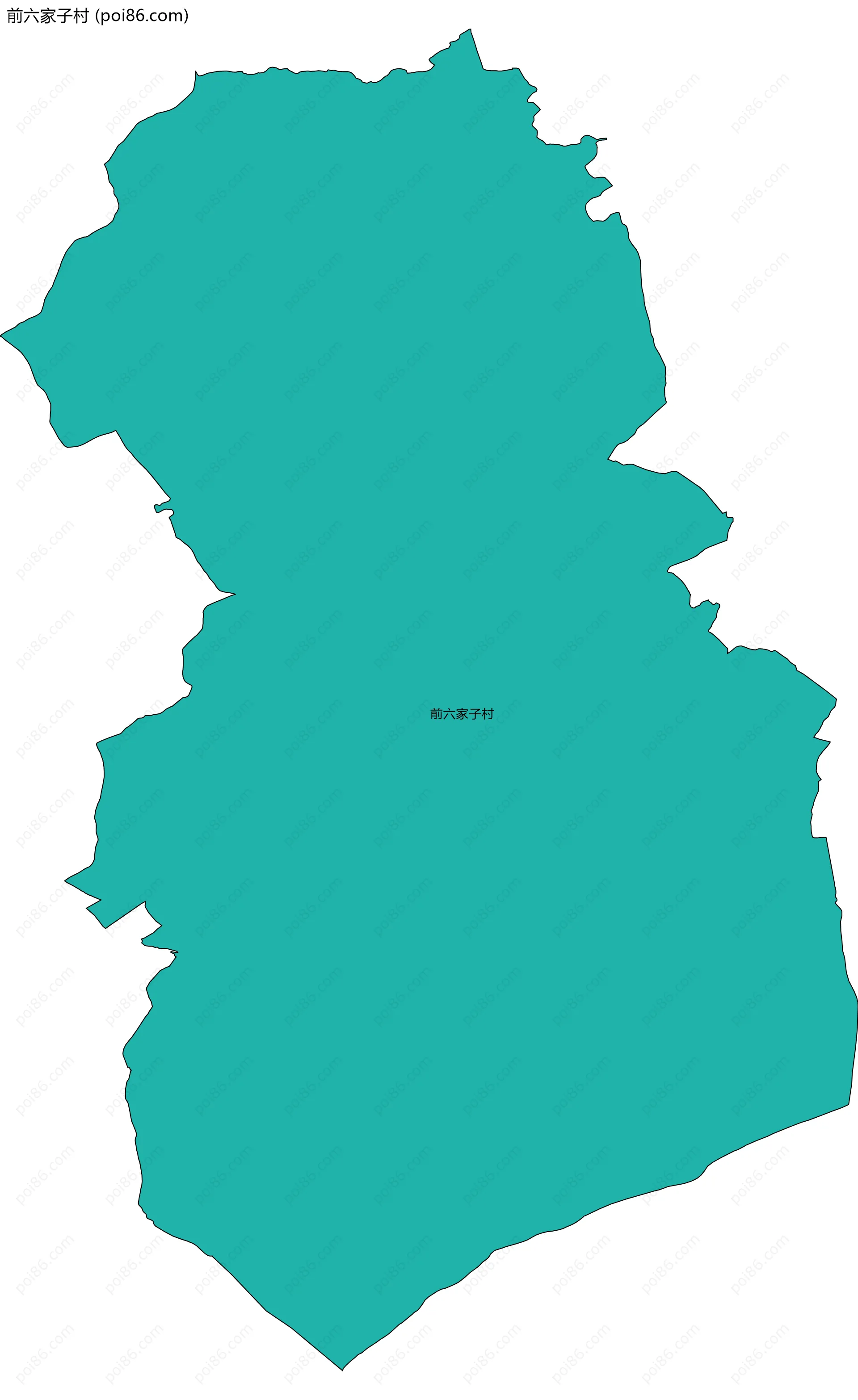 前六家子村边界地图