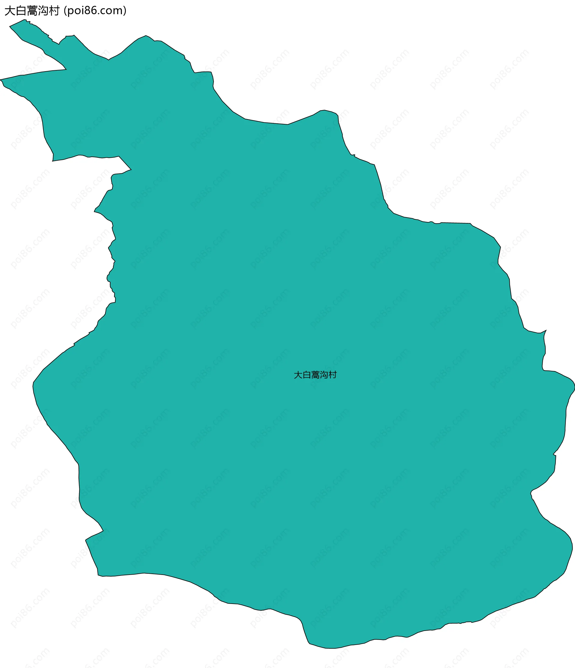 大白蒿沟村边界地图