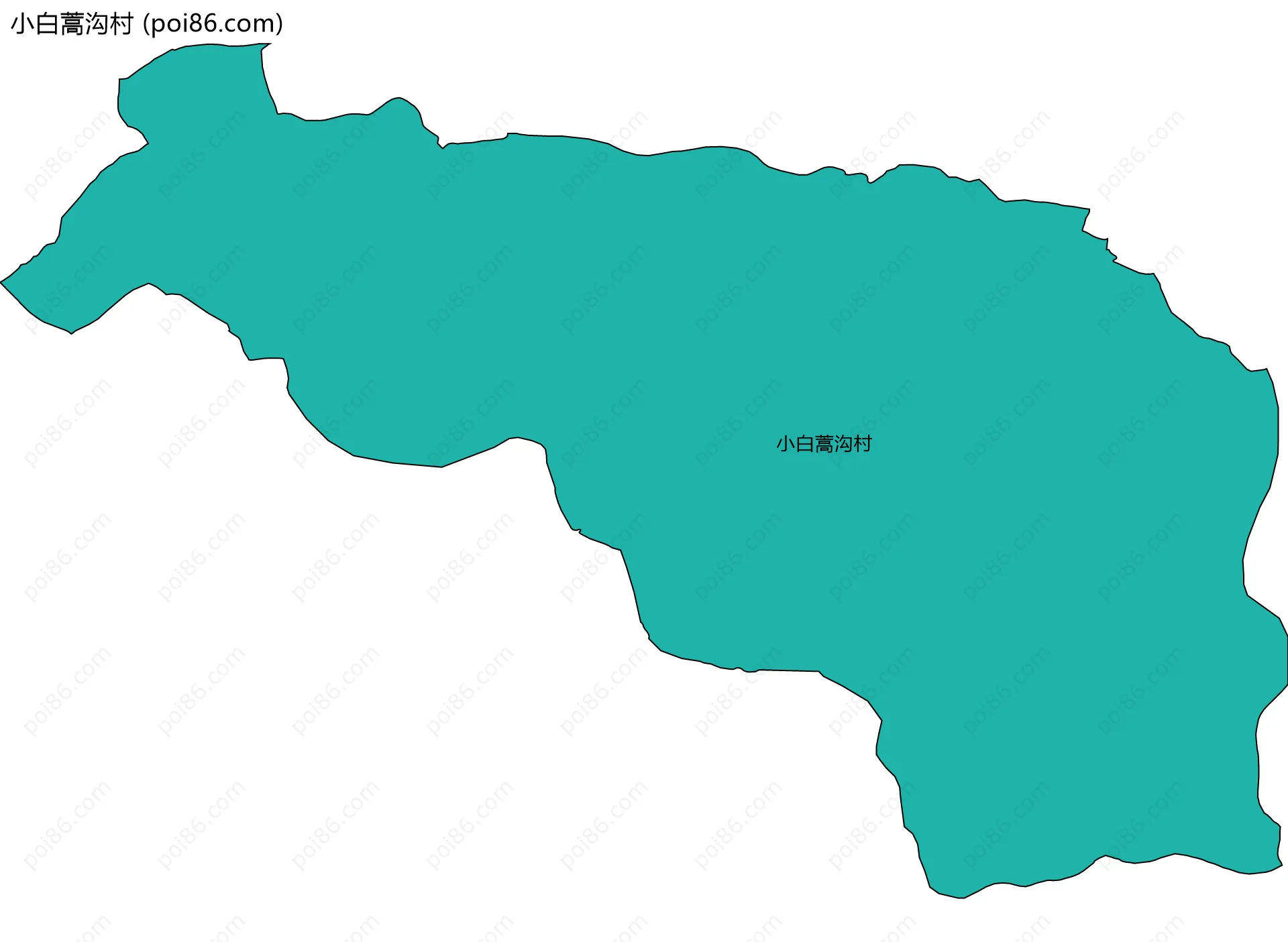 小白蒿沟村边界地图