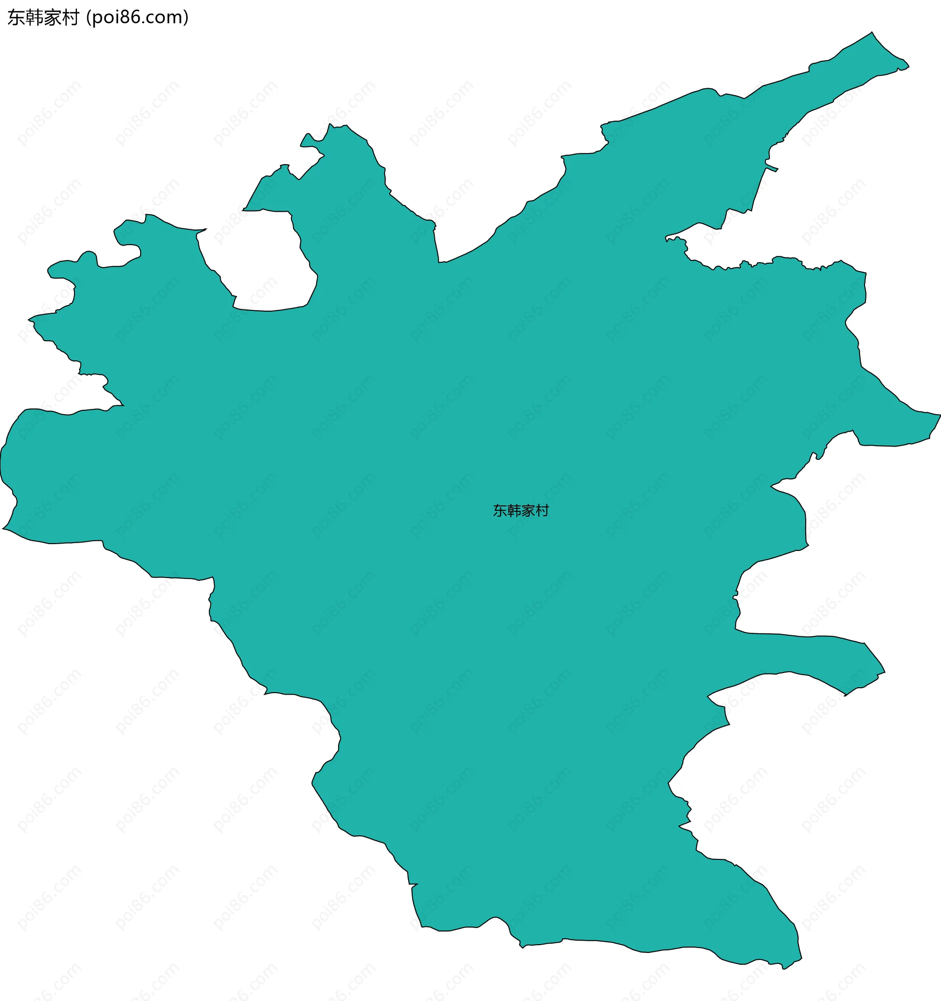 东韩家村边界地图