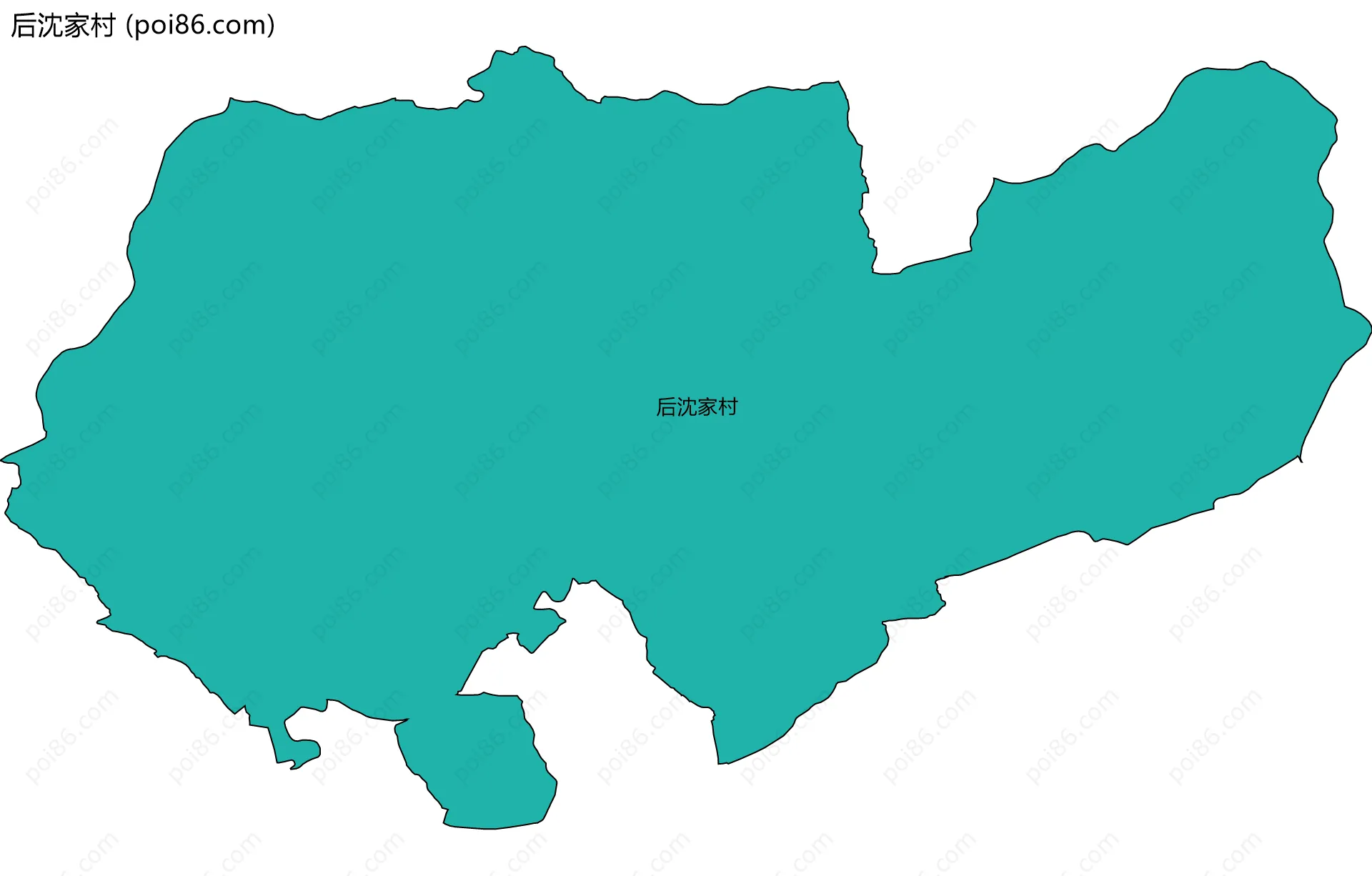 后沈家村边界地图