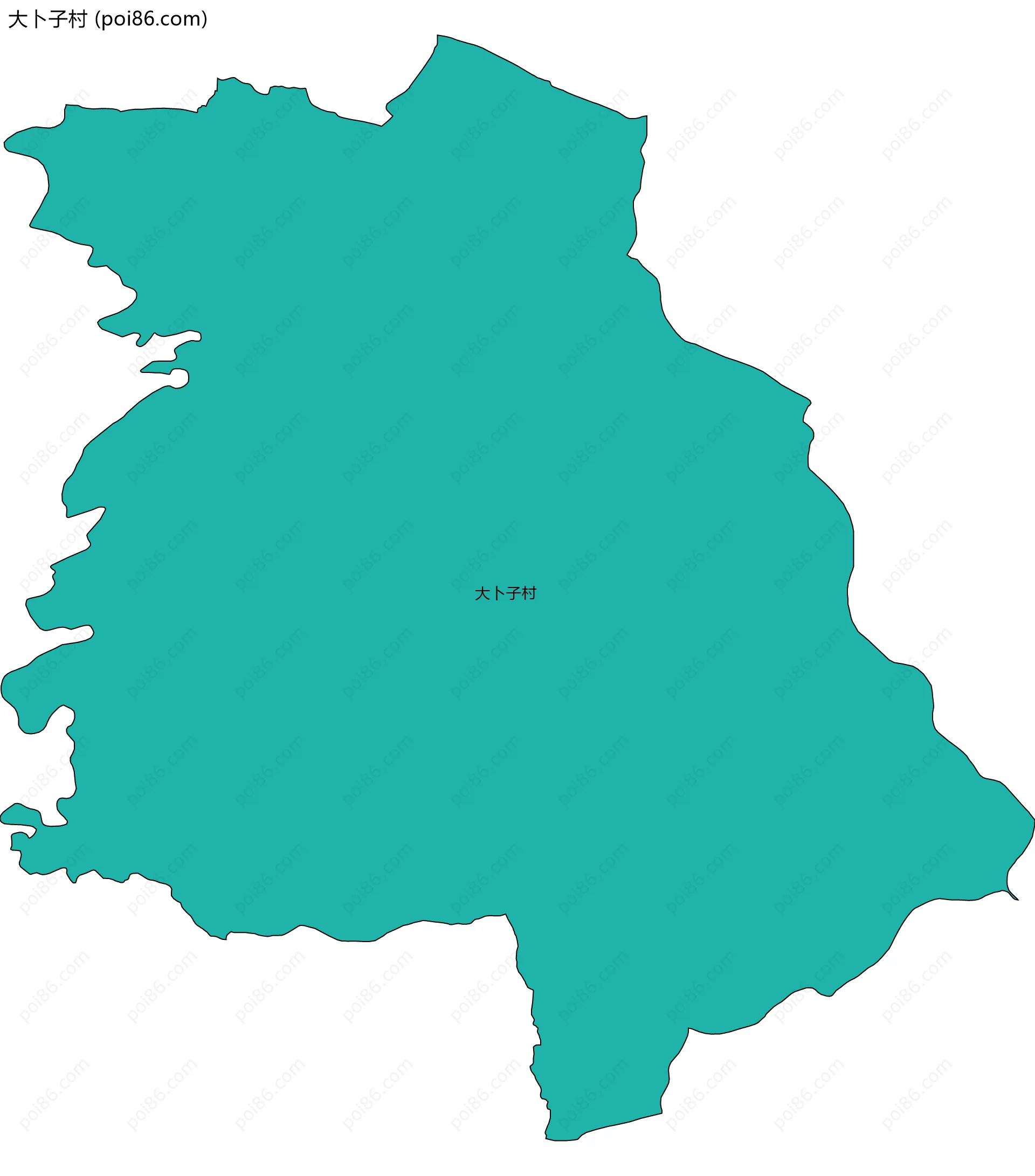 大卜子村边界地图