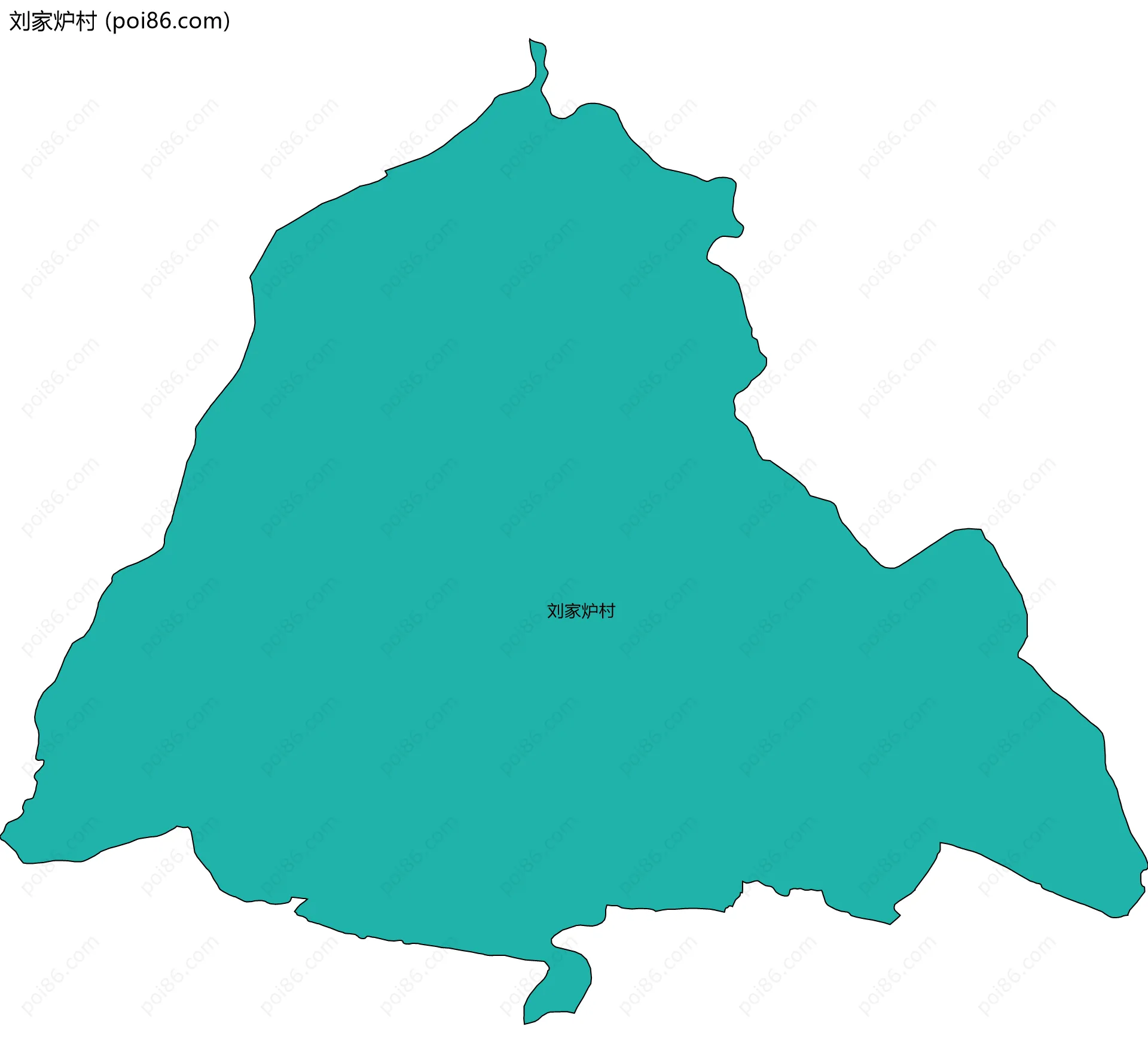 刘家炉村边界地图