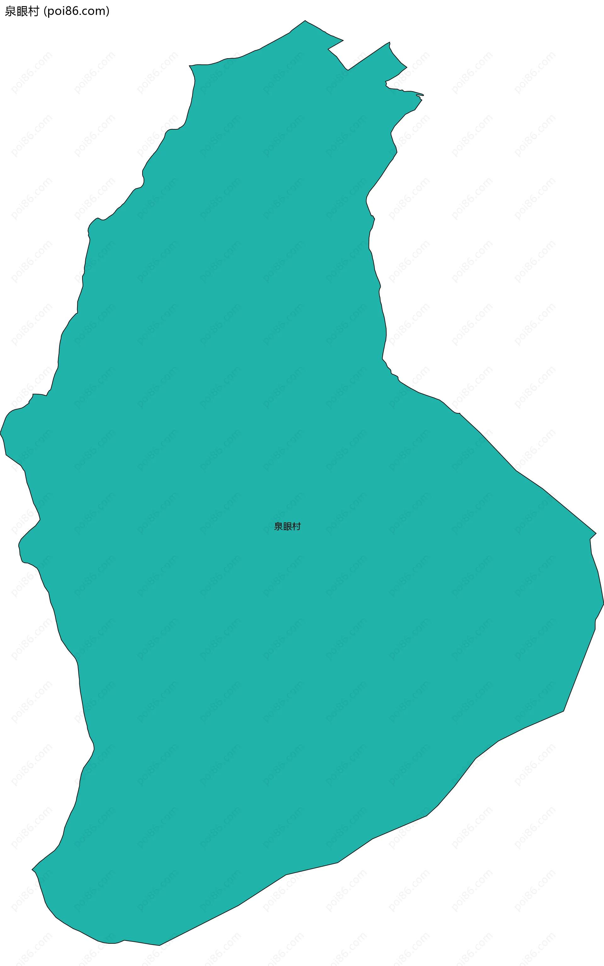 泉眼村边界地图