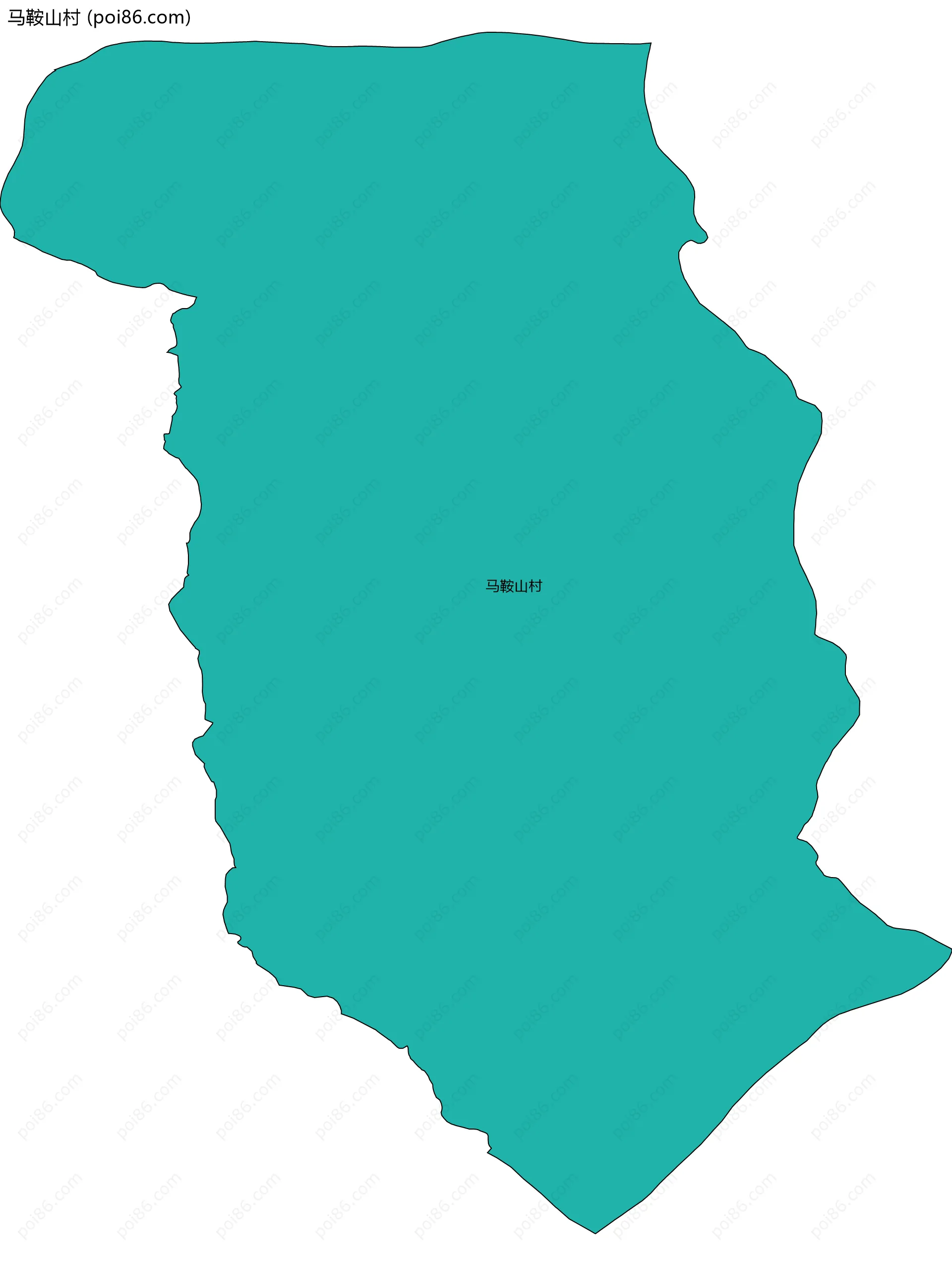 马鞍山村边界地图