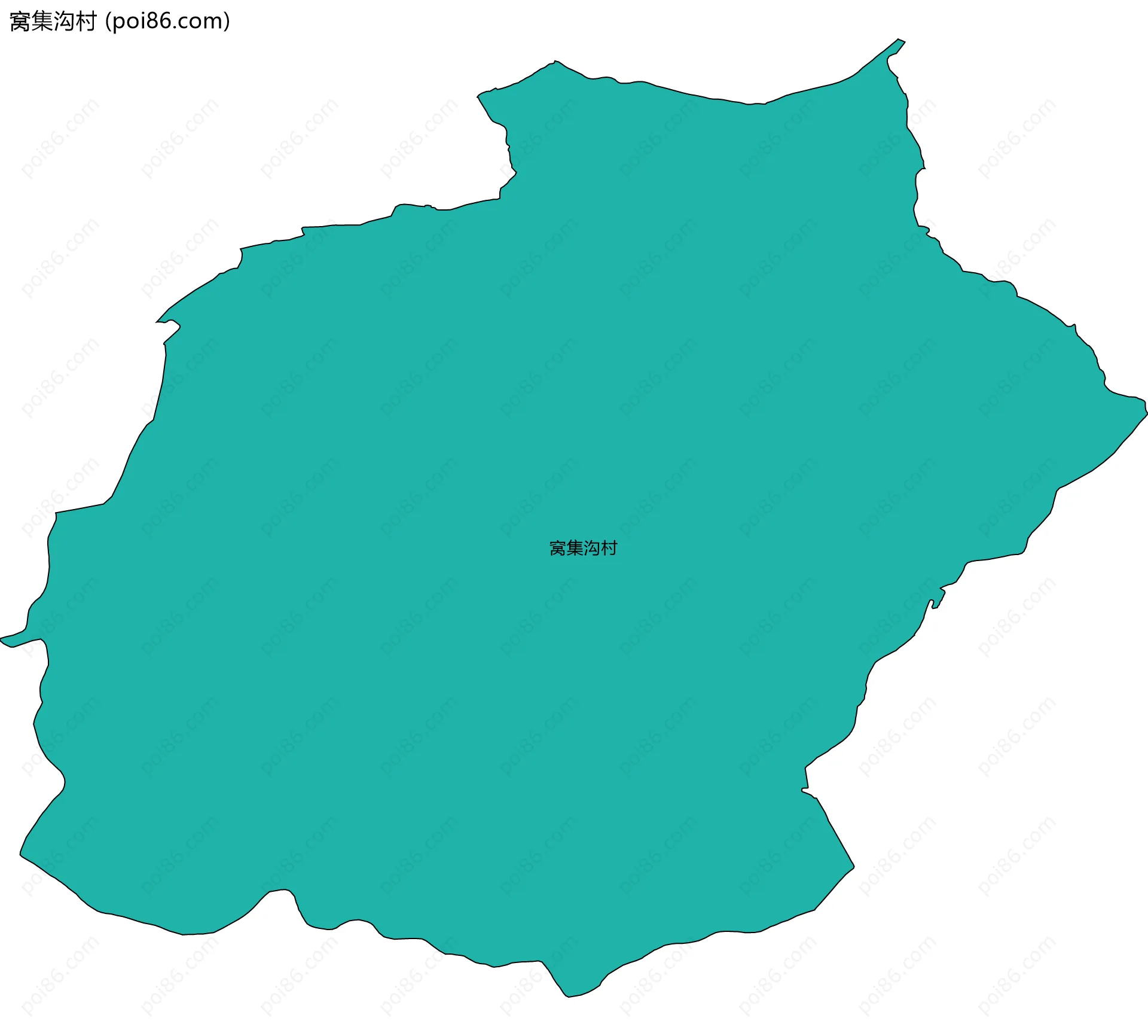 窝集沟村边界地图