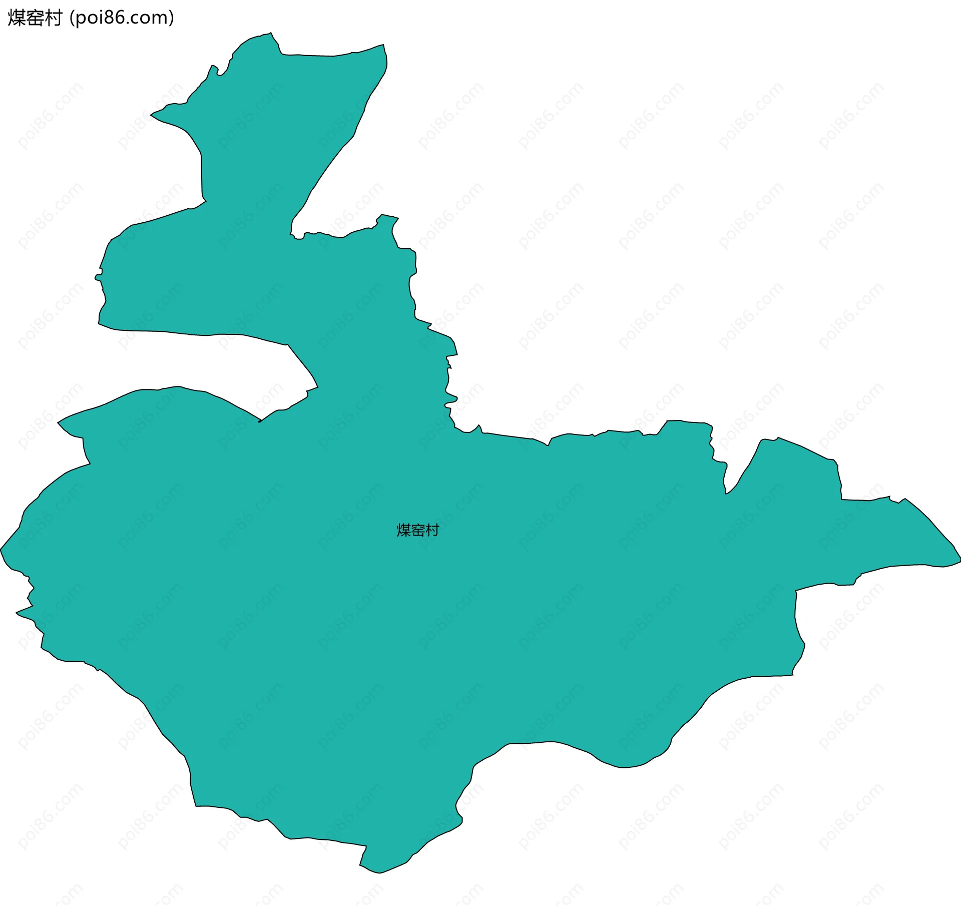 煤窑村边界地图