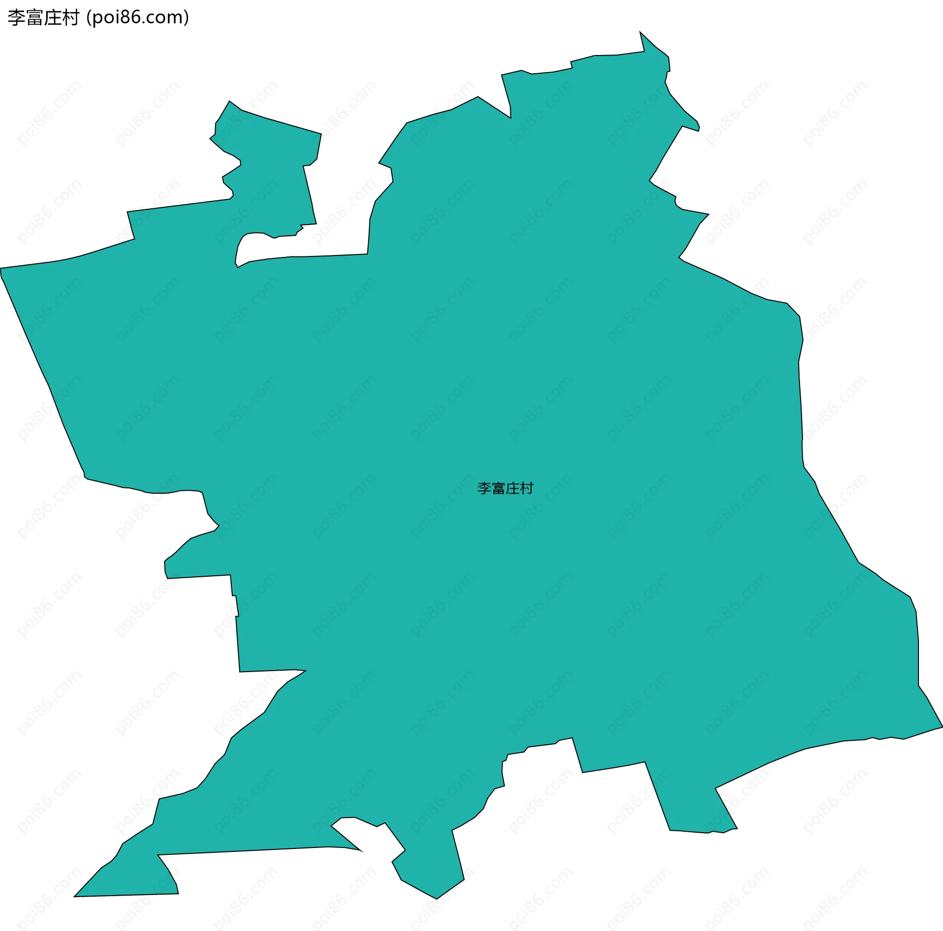 李富庄村边界地图