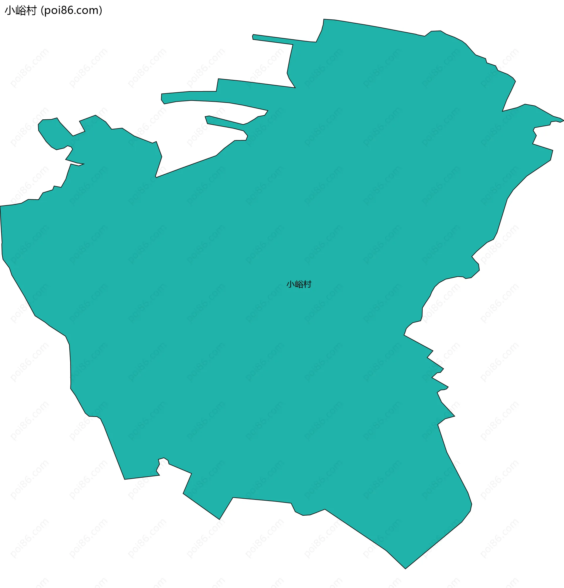 小峪村边界地图