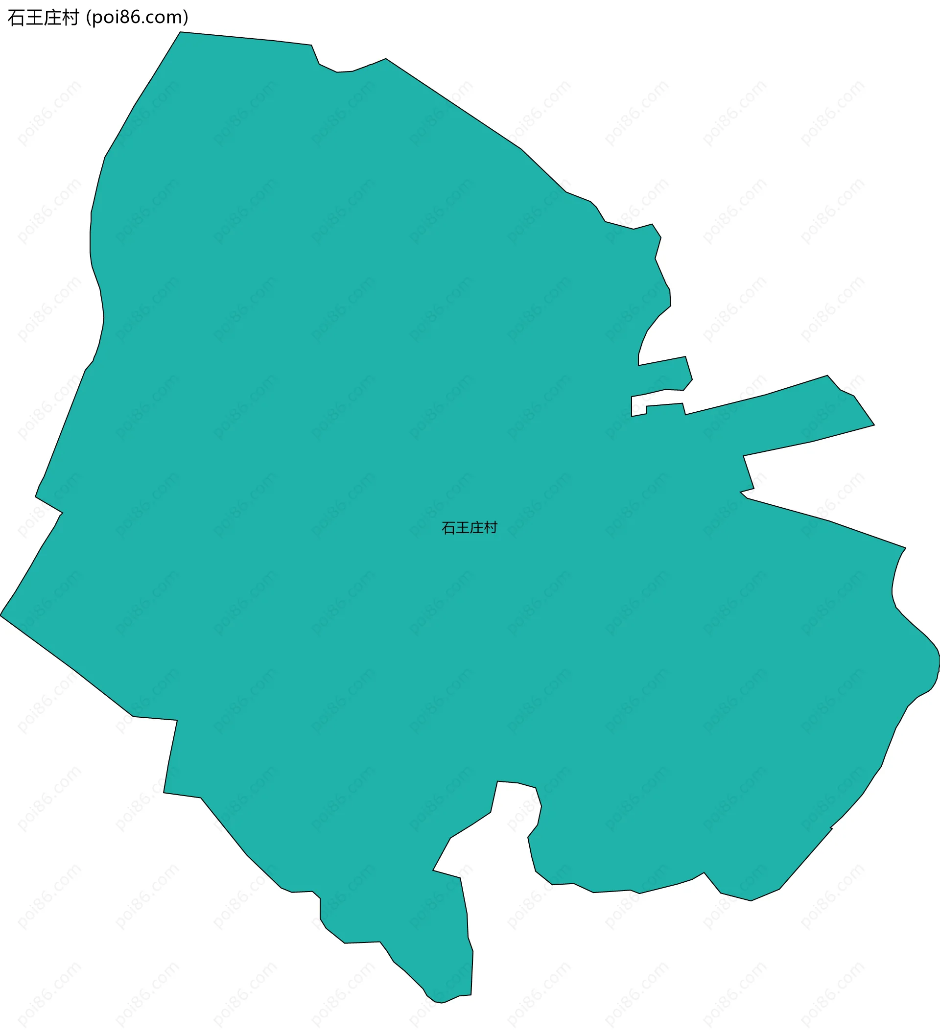 石王庄村边界地图