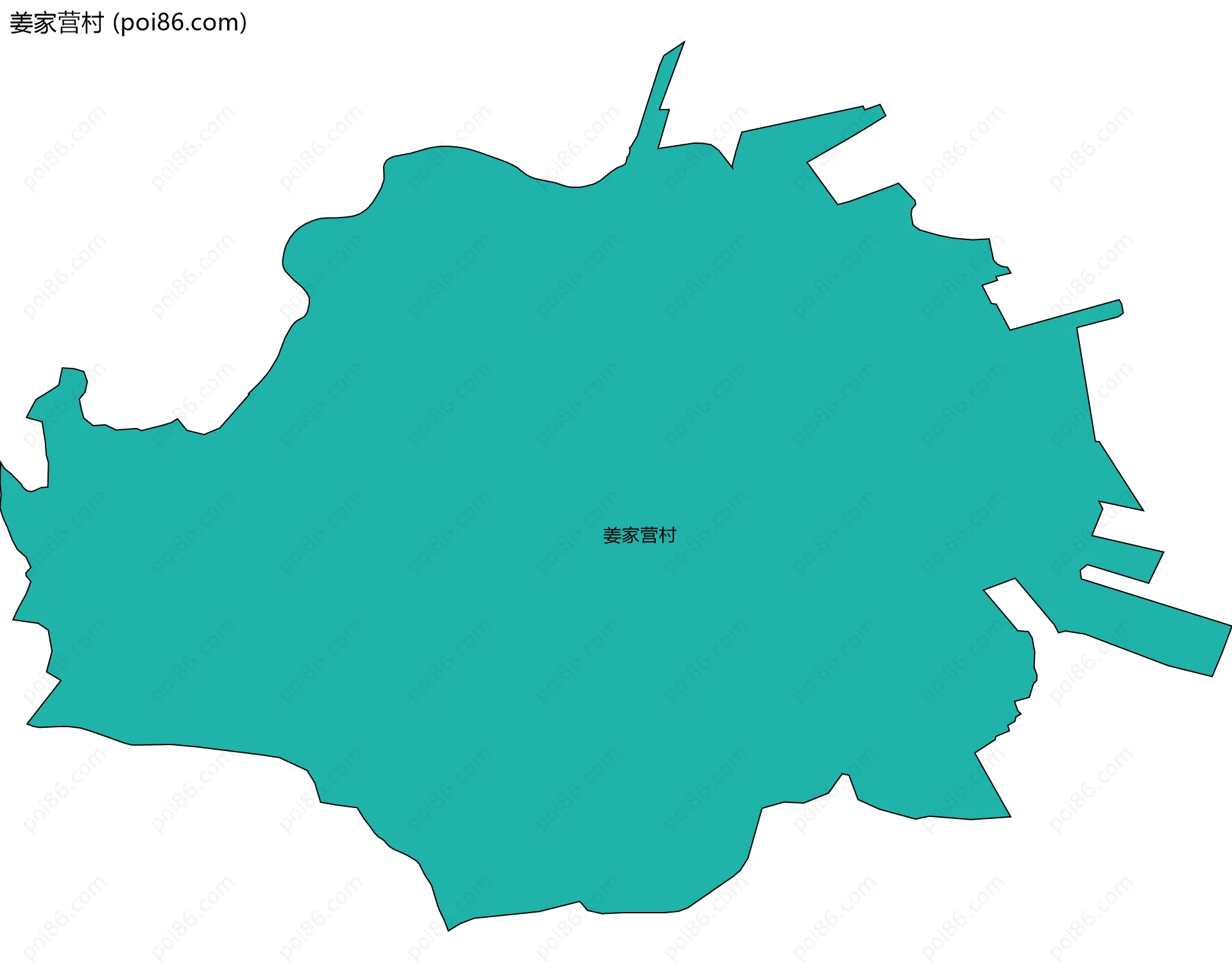 姜家营村边界地图