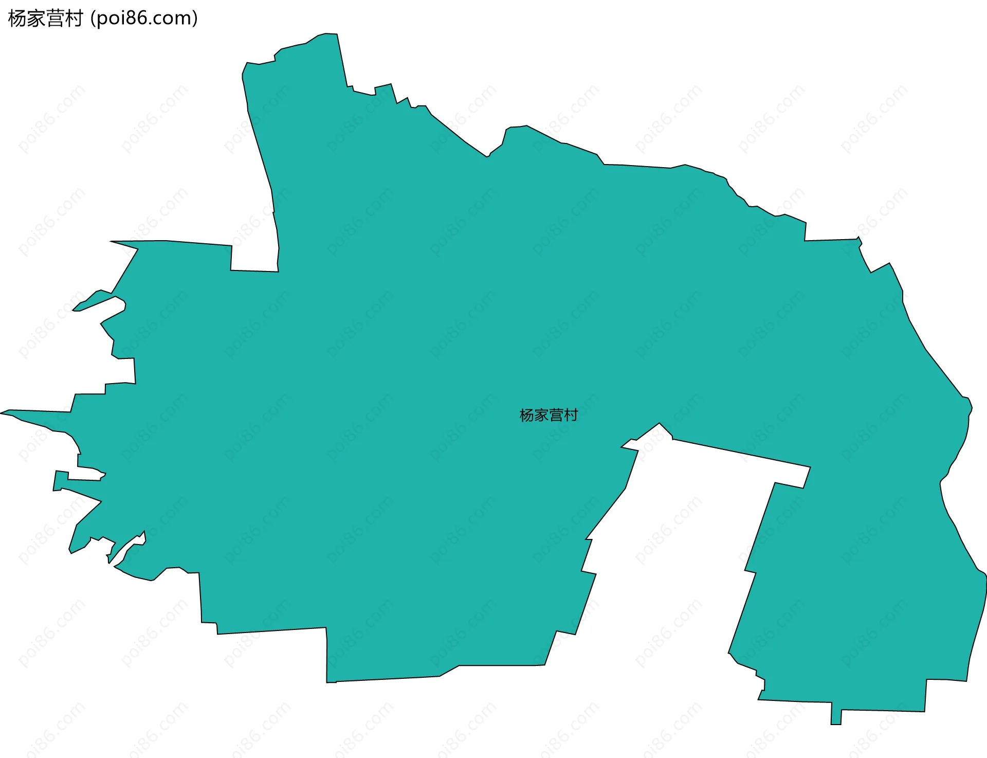 杨家营村边界地图