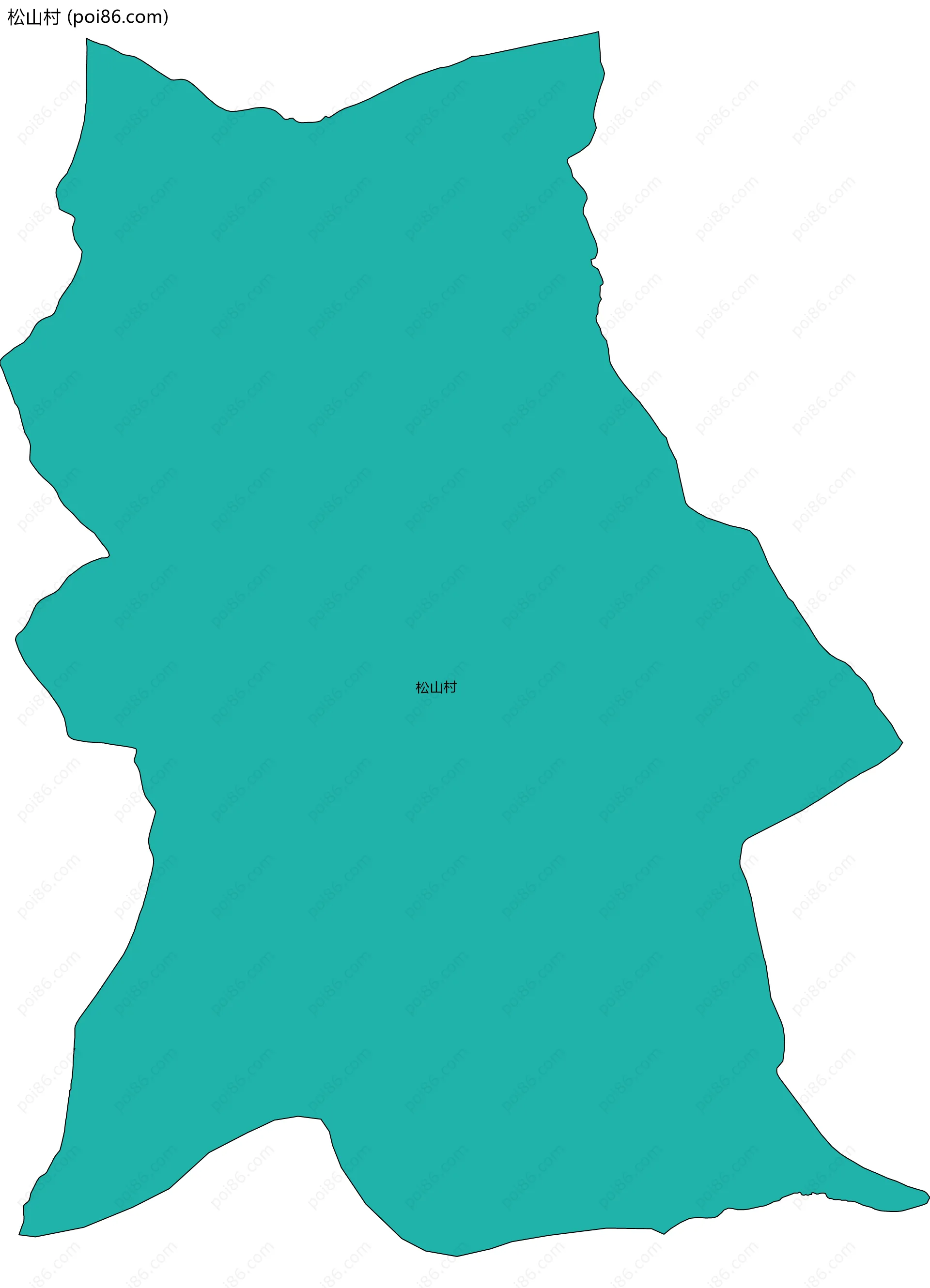 松山村边界地图