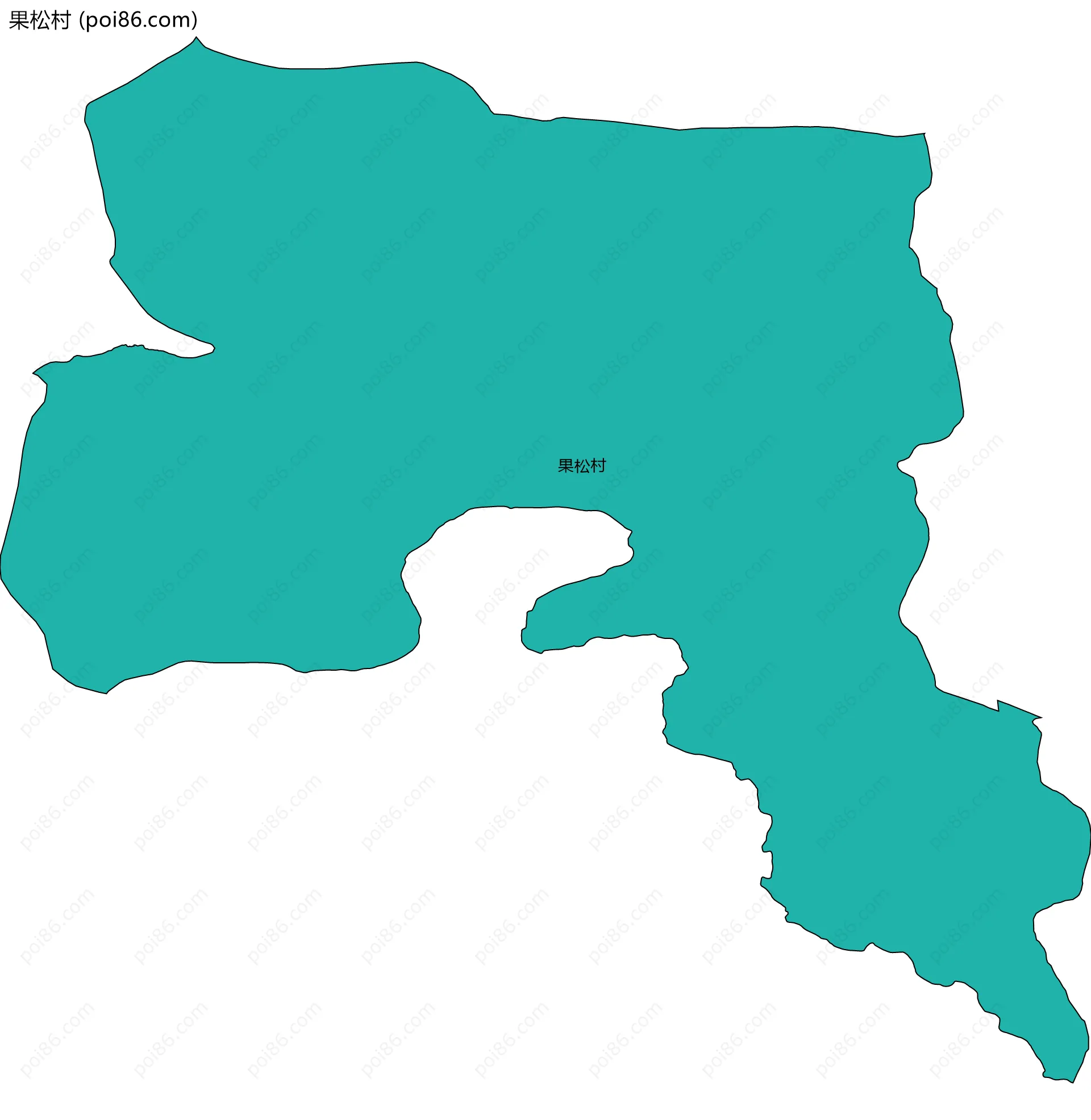 果松村边界地图