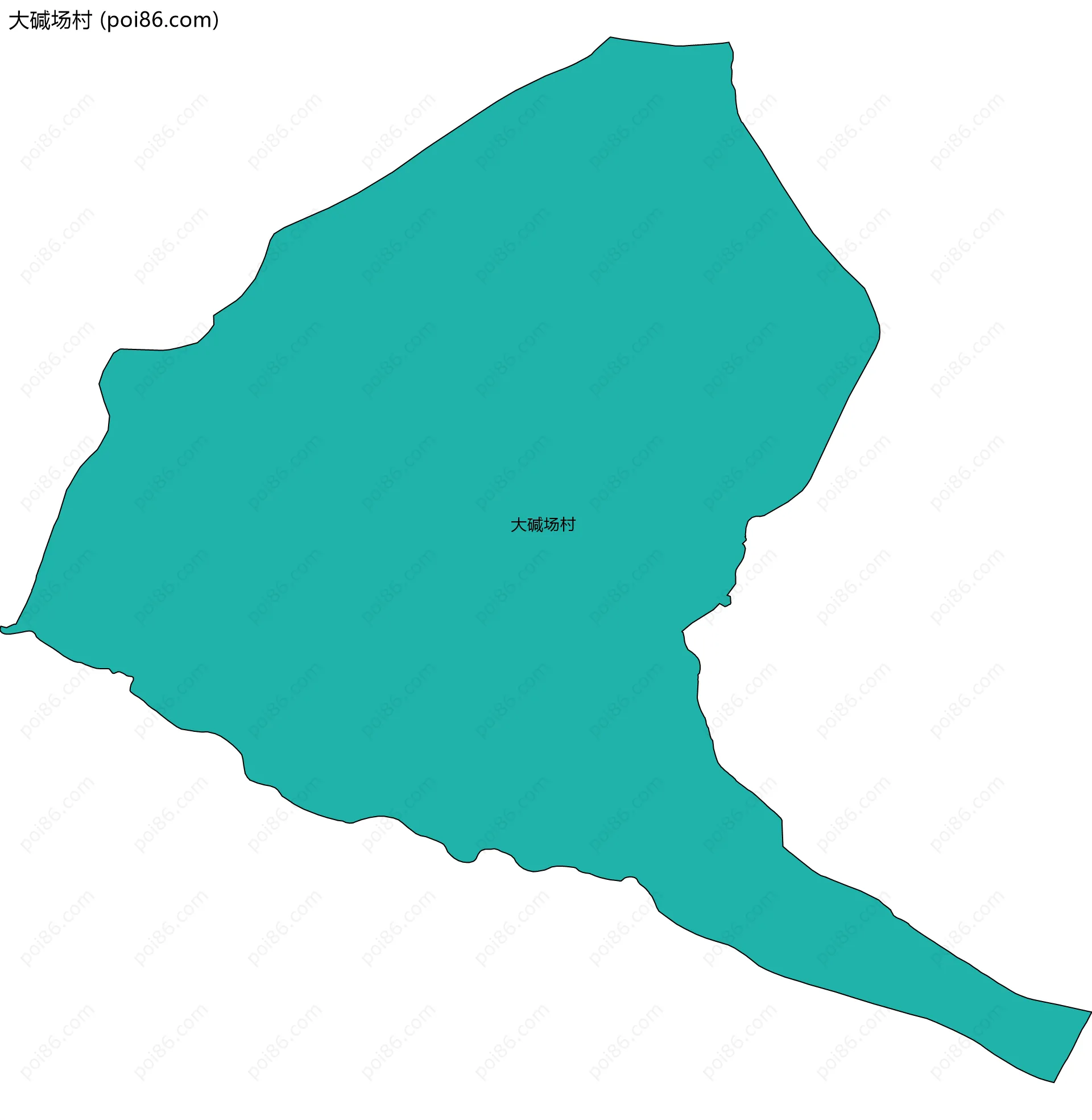 大碱场村边界地图