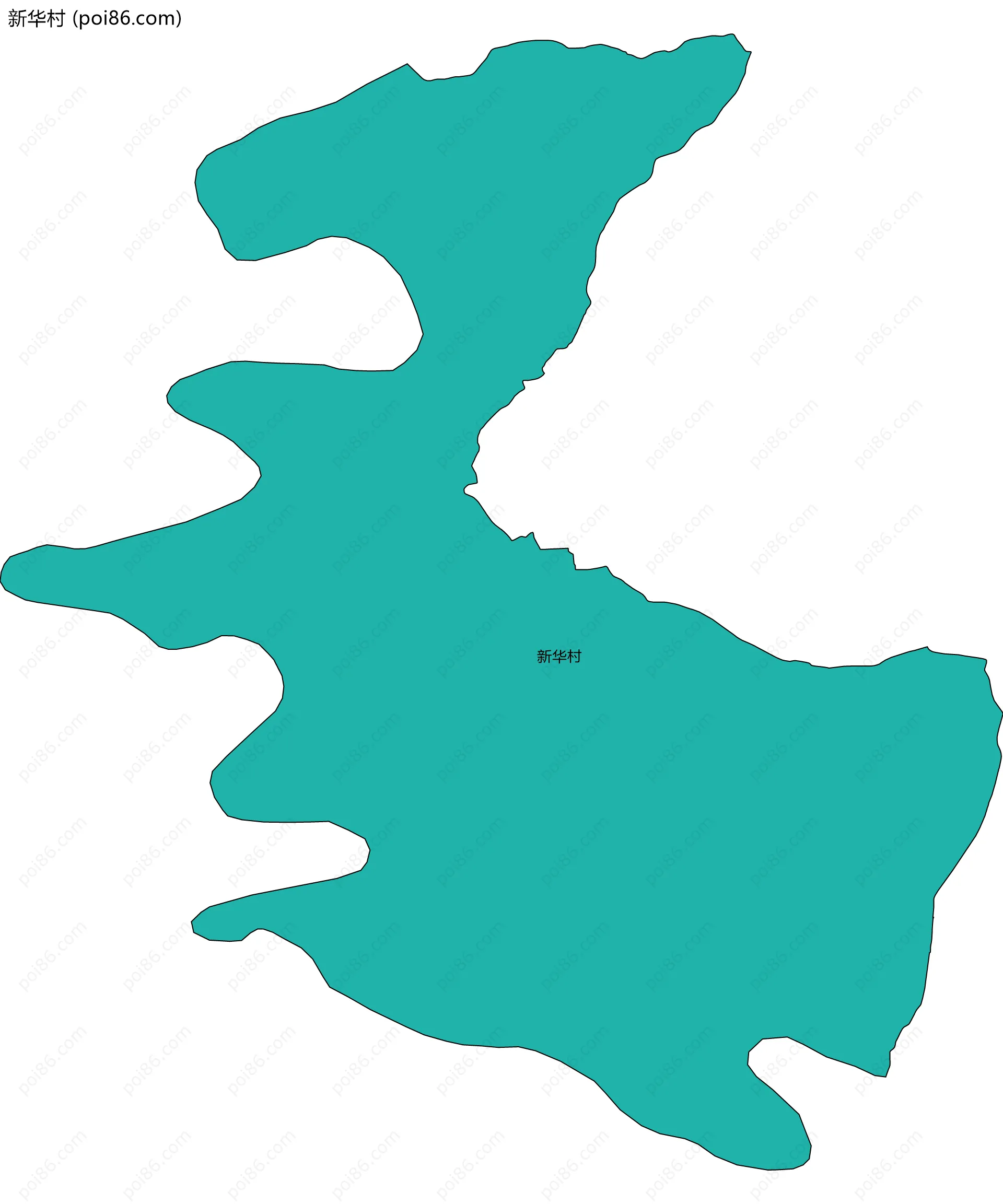新华村边界地图