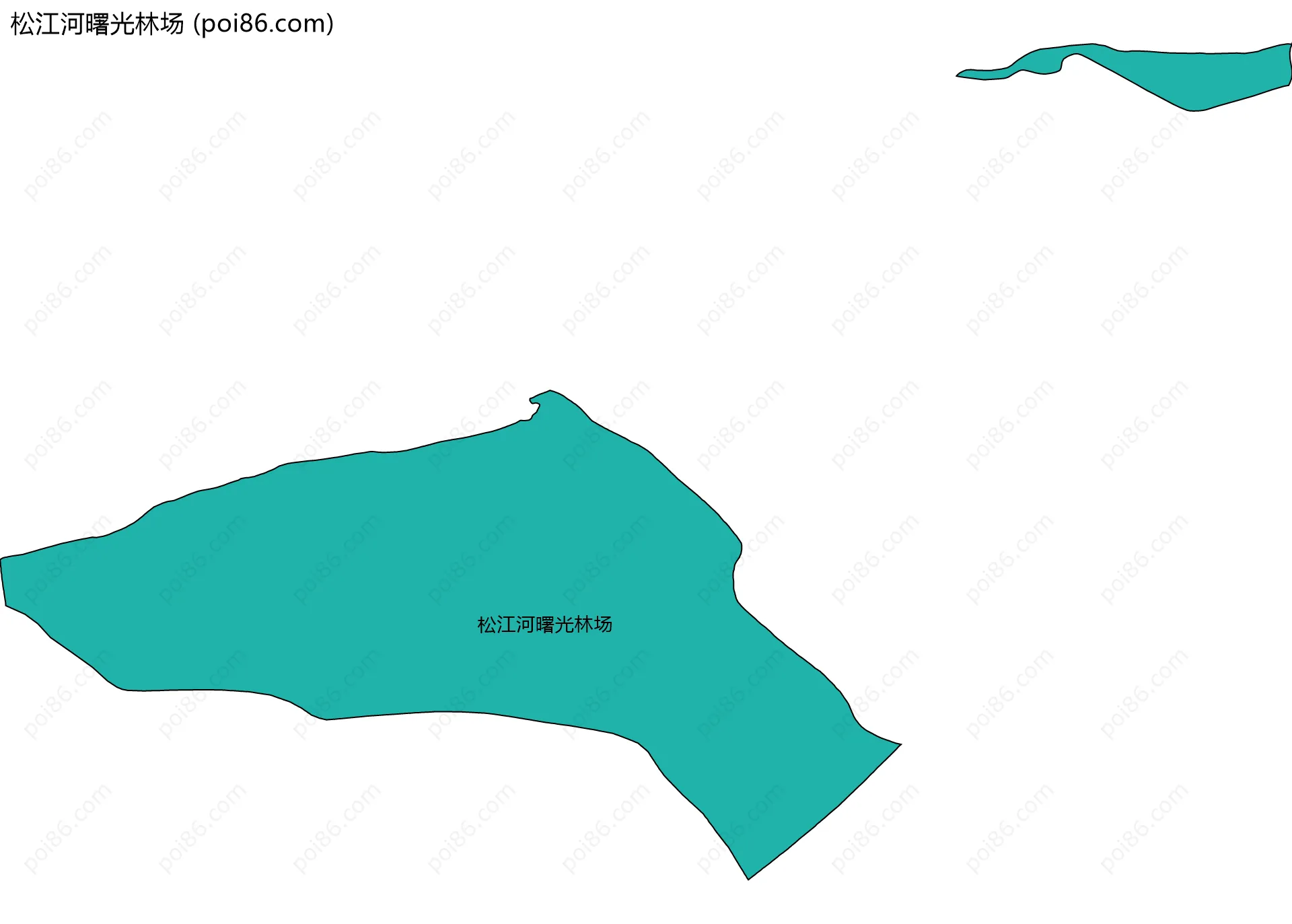 松江河曙光林场边界地图