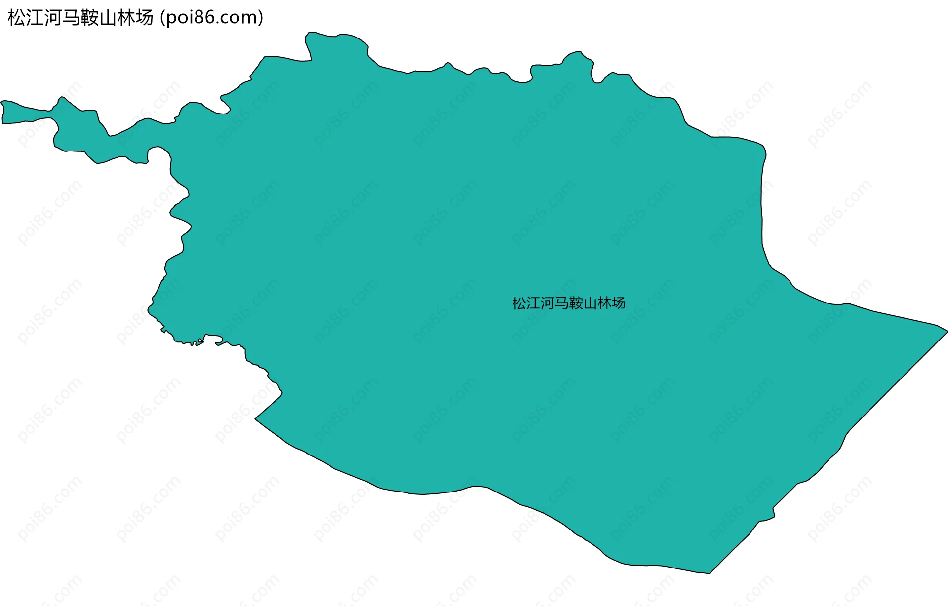 松江河马鞍山林场边界地图