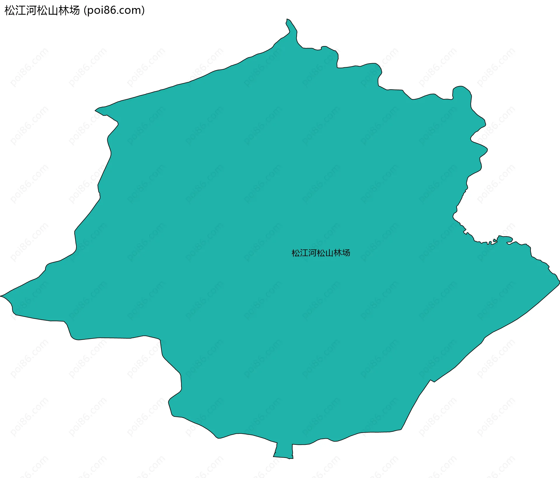 松江河松山林场边界地图