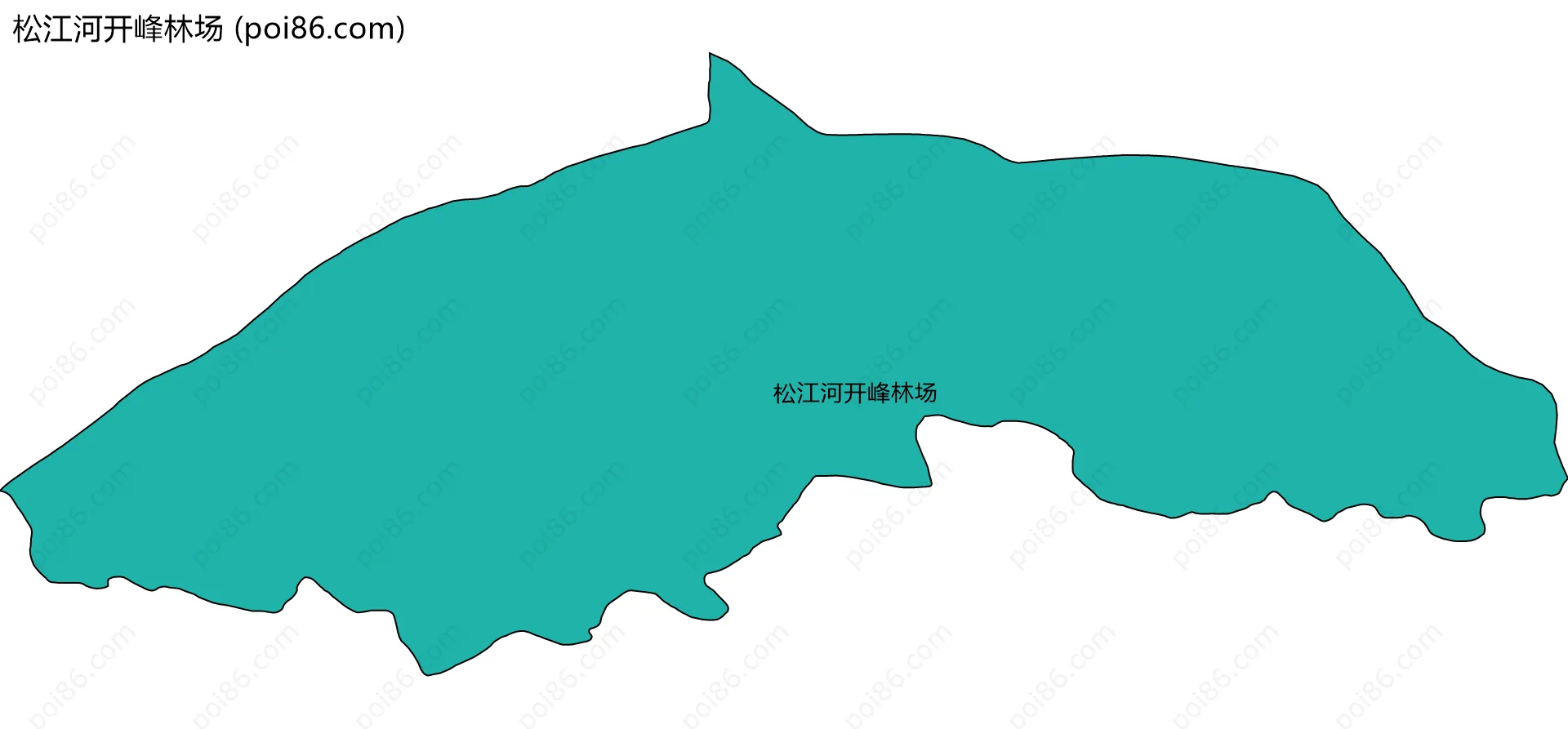 松江河开峰林场边界地图