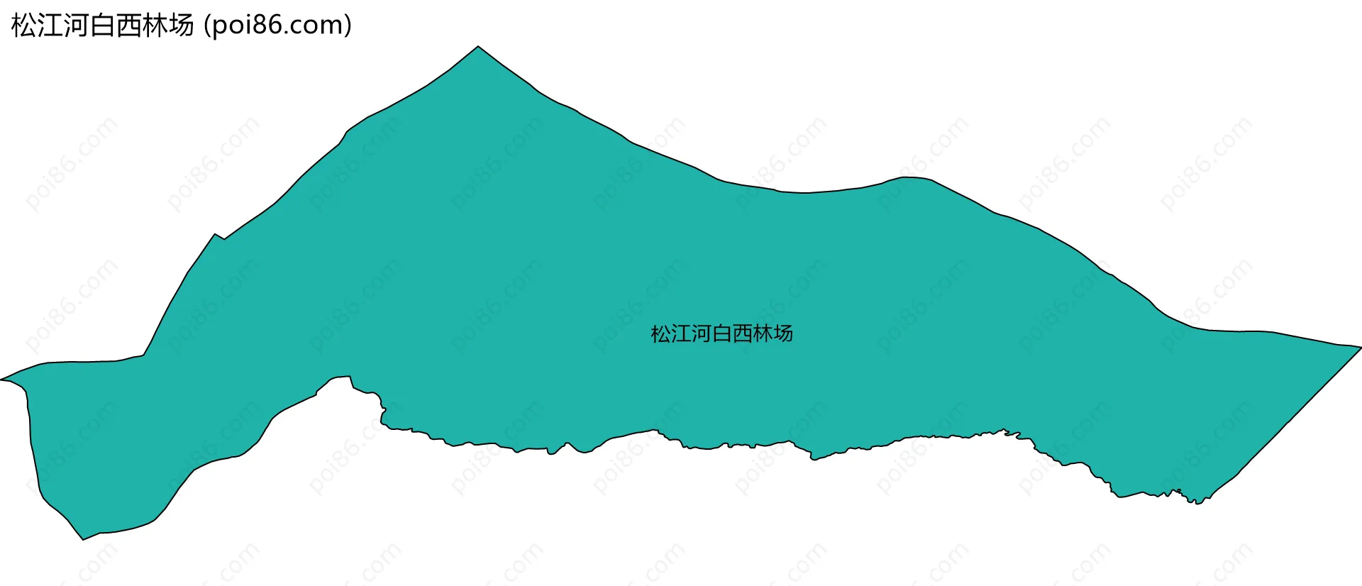 松江河白西林场边界地图