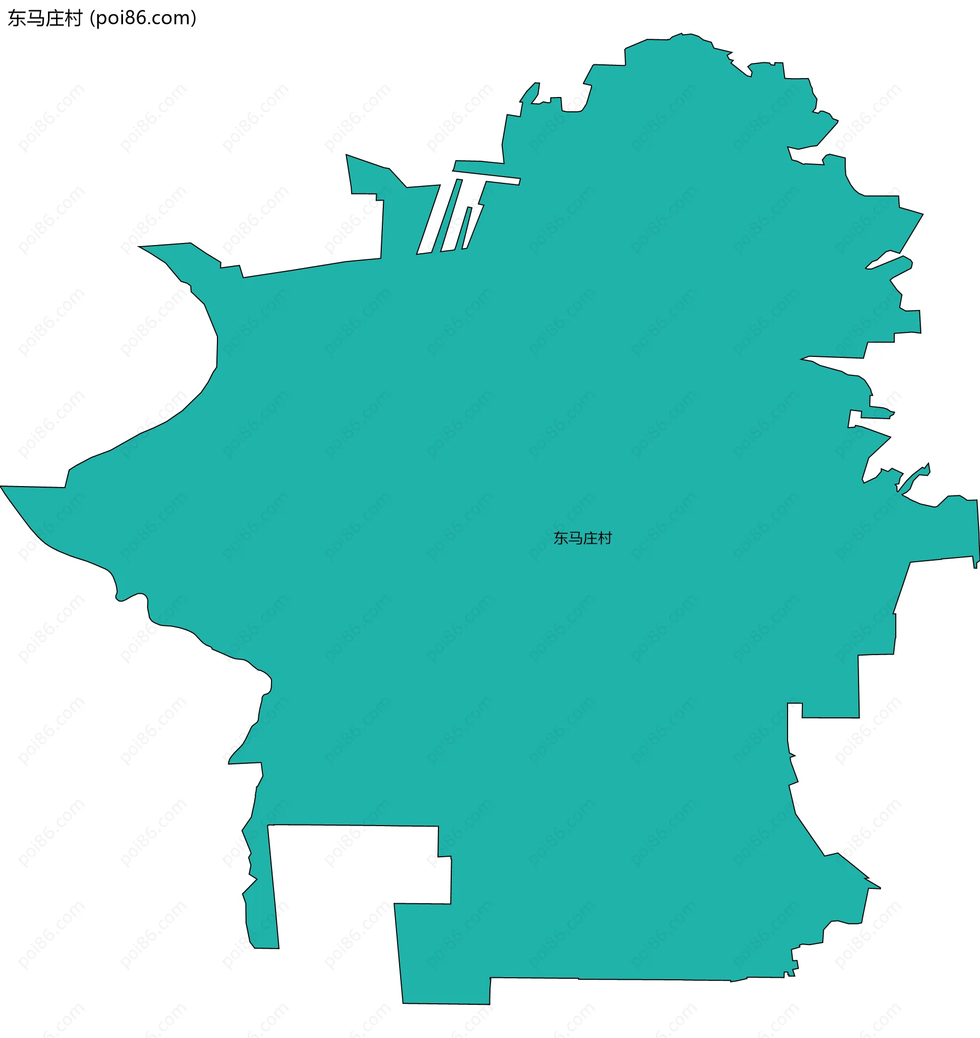 东马庄村边界地图