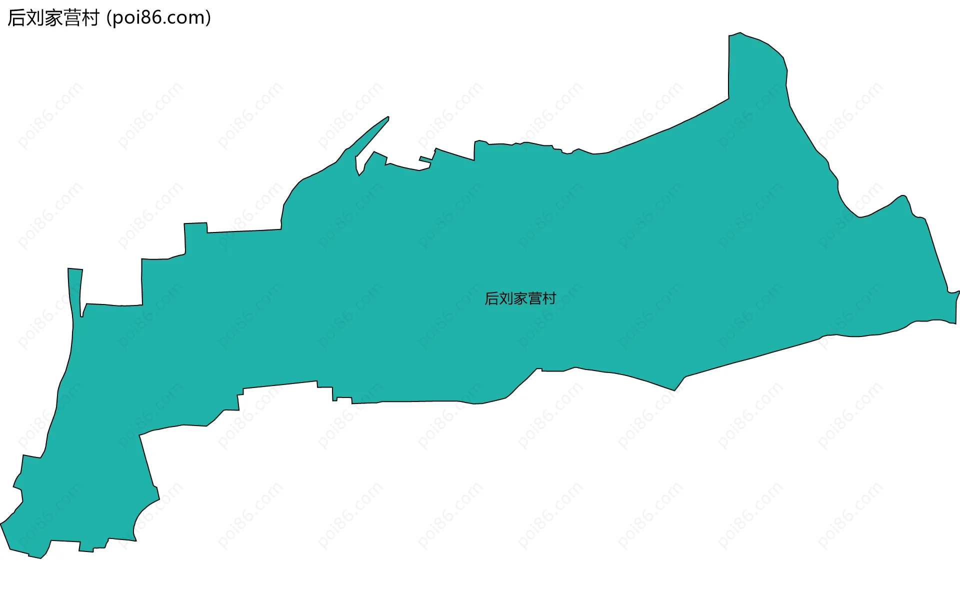 后刘家营村边界地图