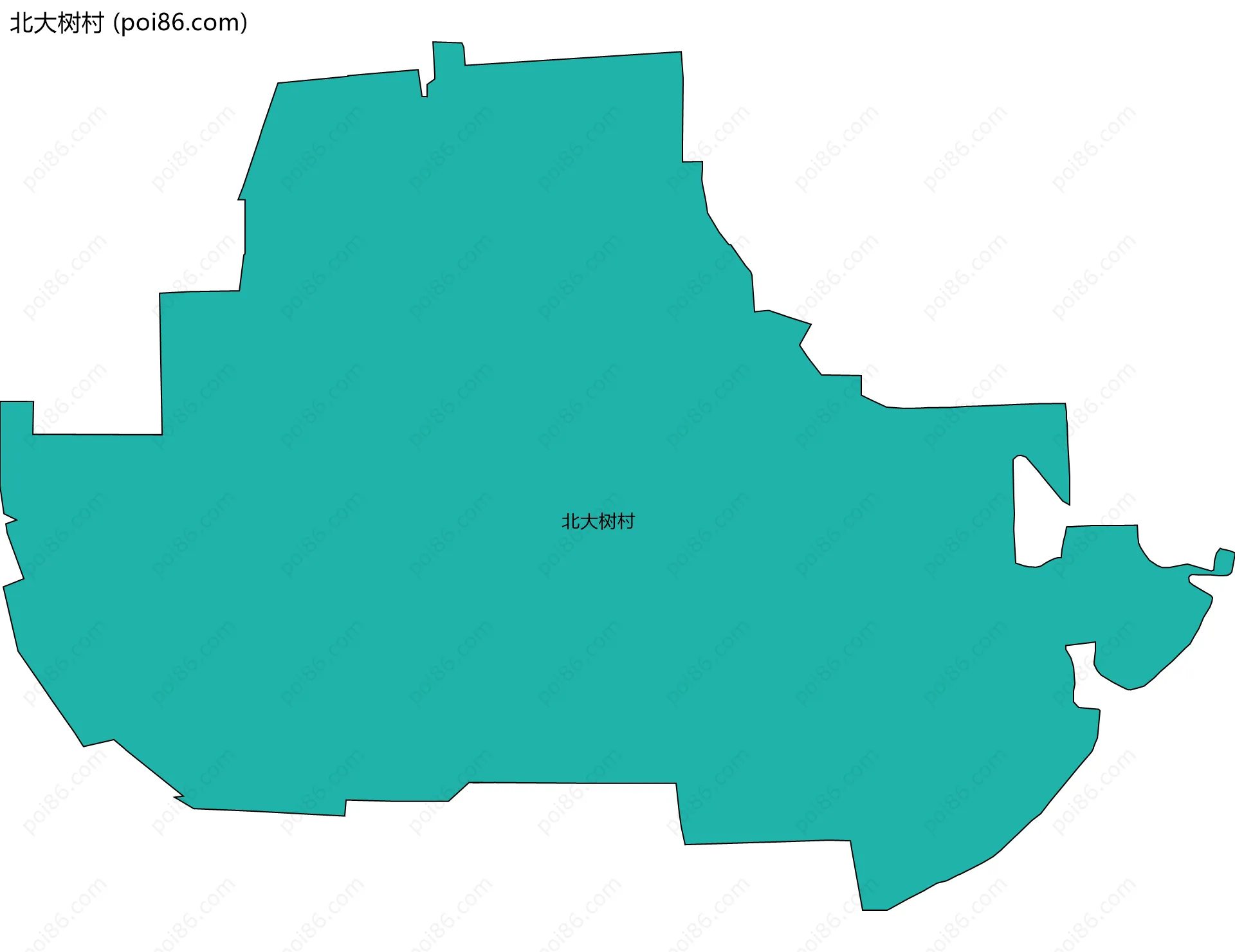 北大树村边界地图