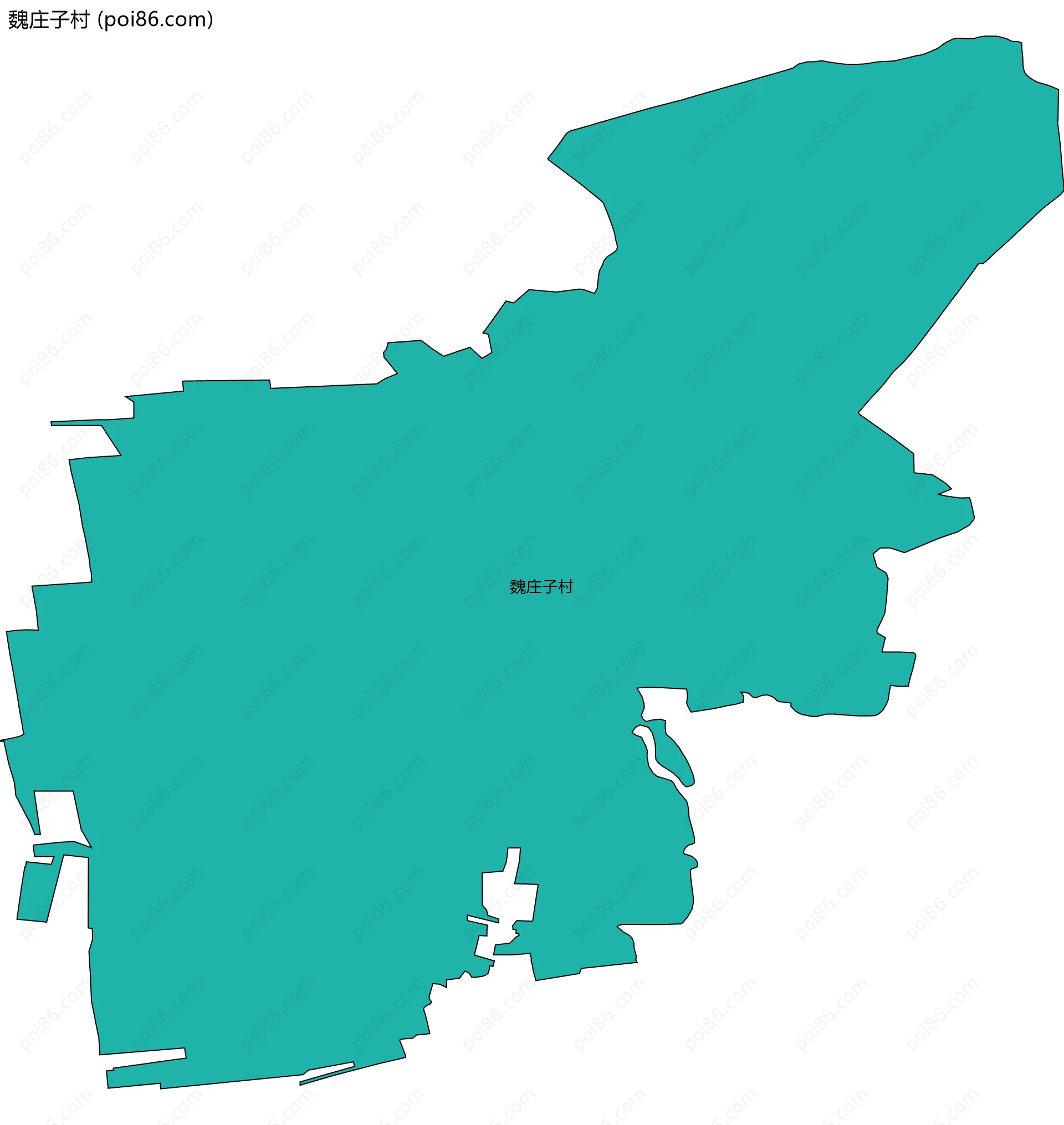 魏庄子村边界地图