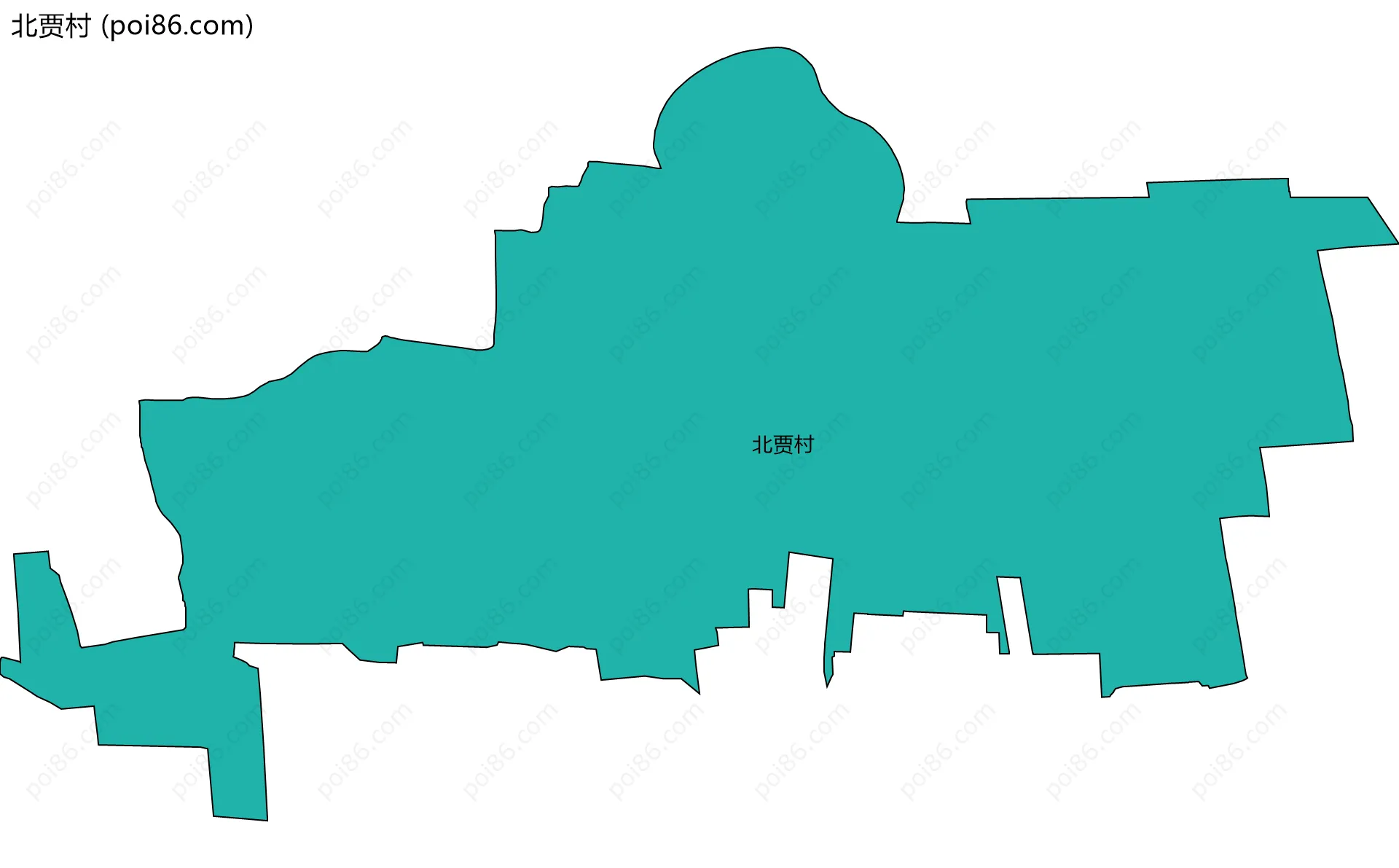 北贾村边界地图