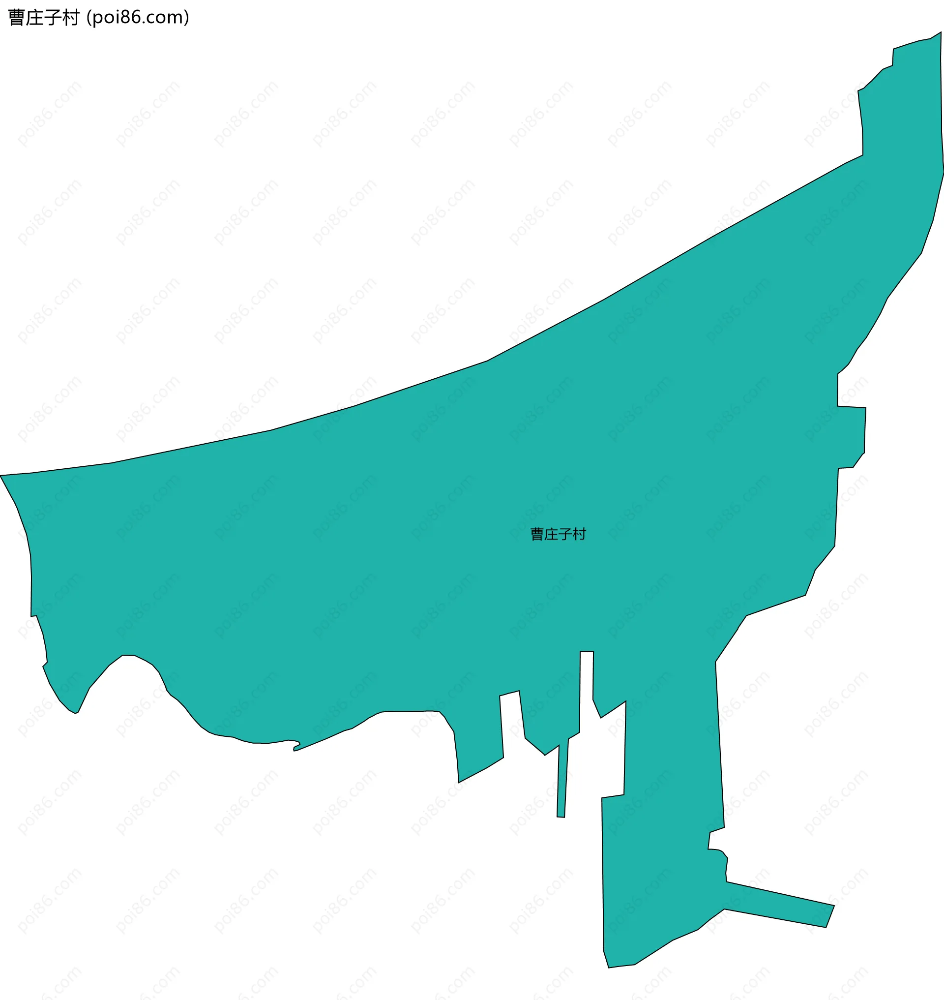 曹庄子村边界地图