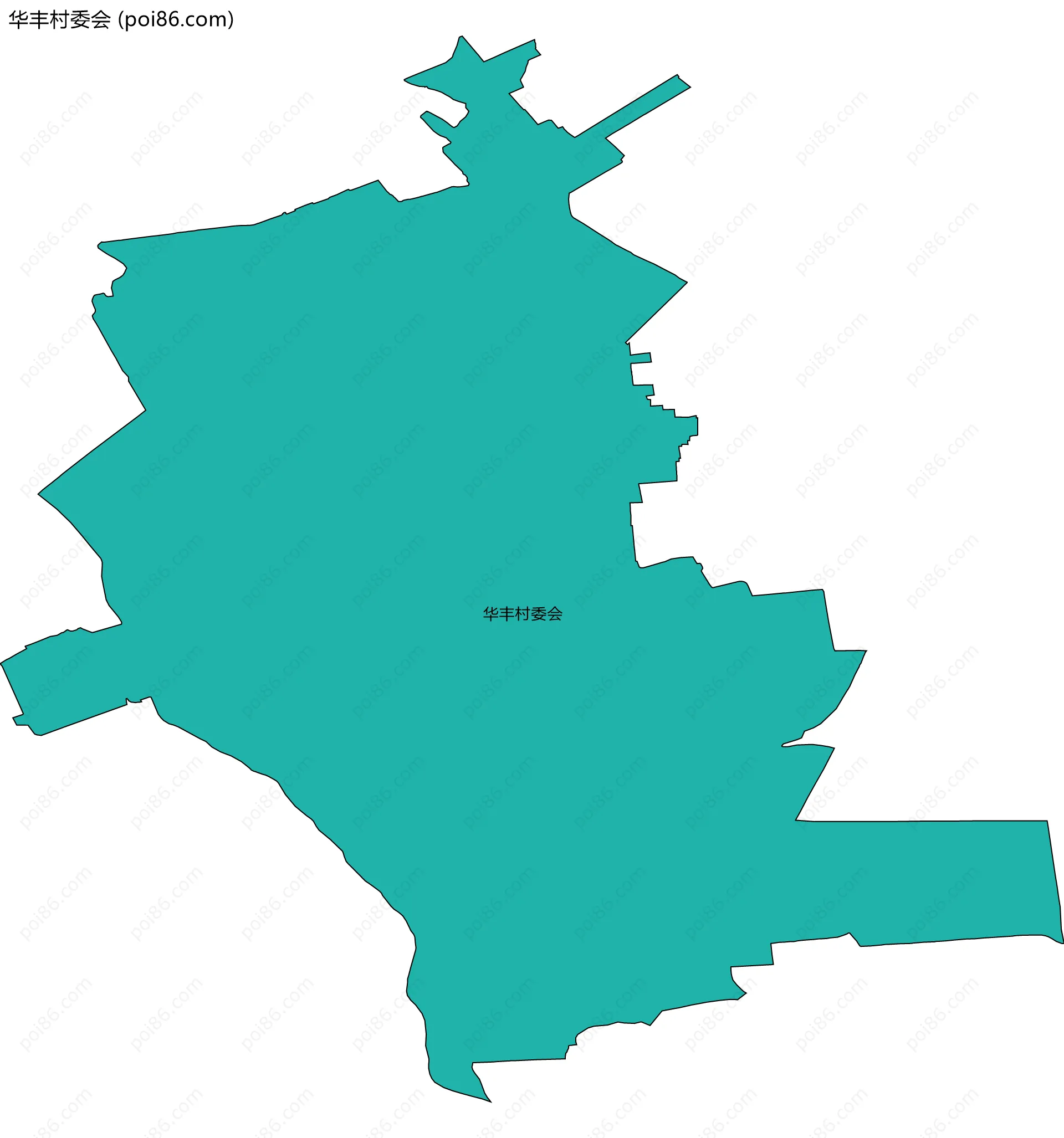 华丰村委会边界地图