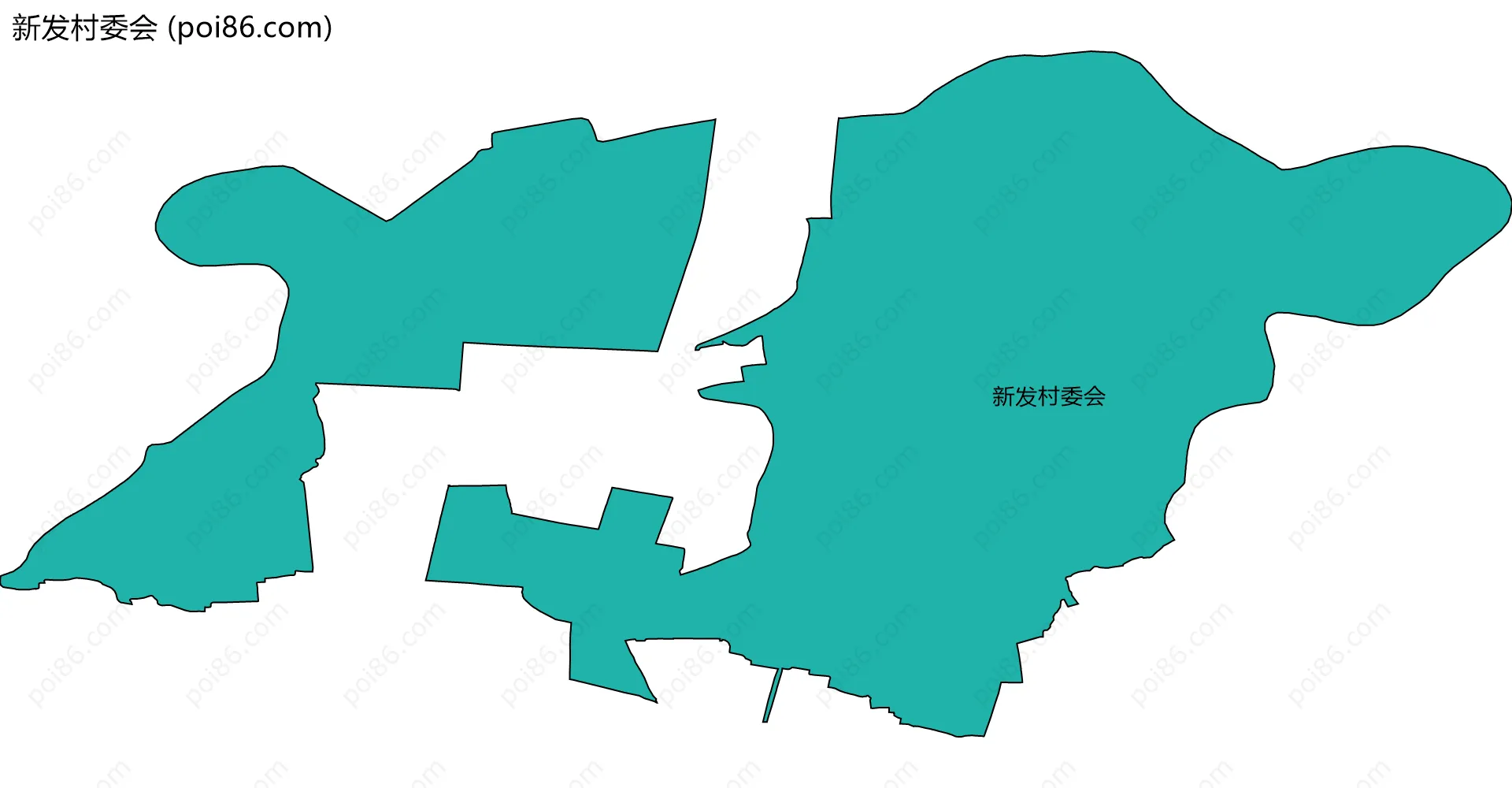 新发村委会边界地图