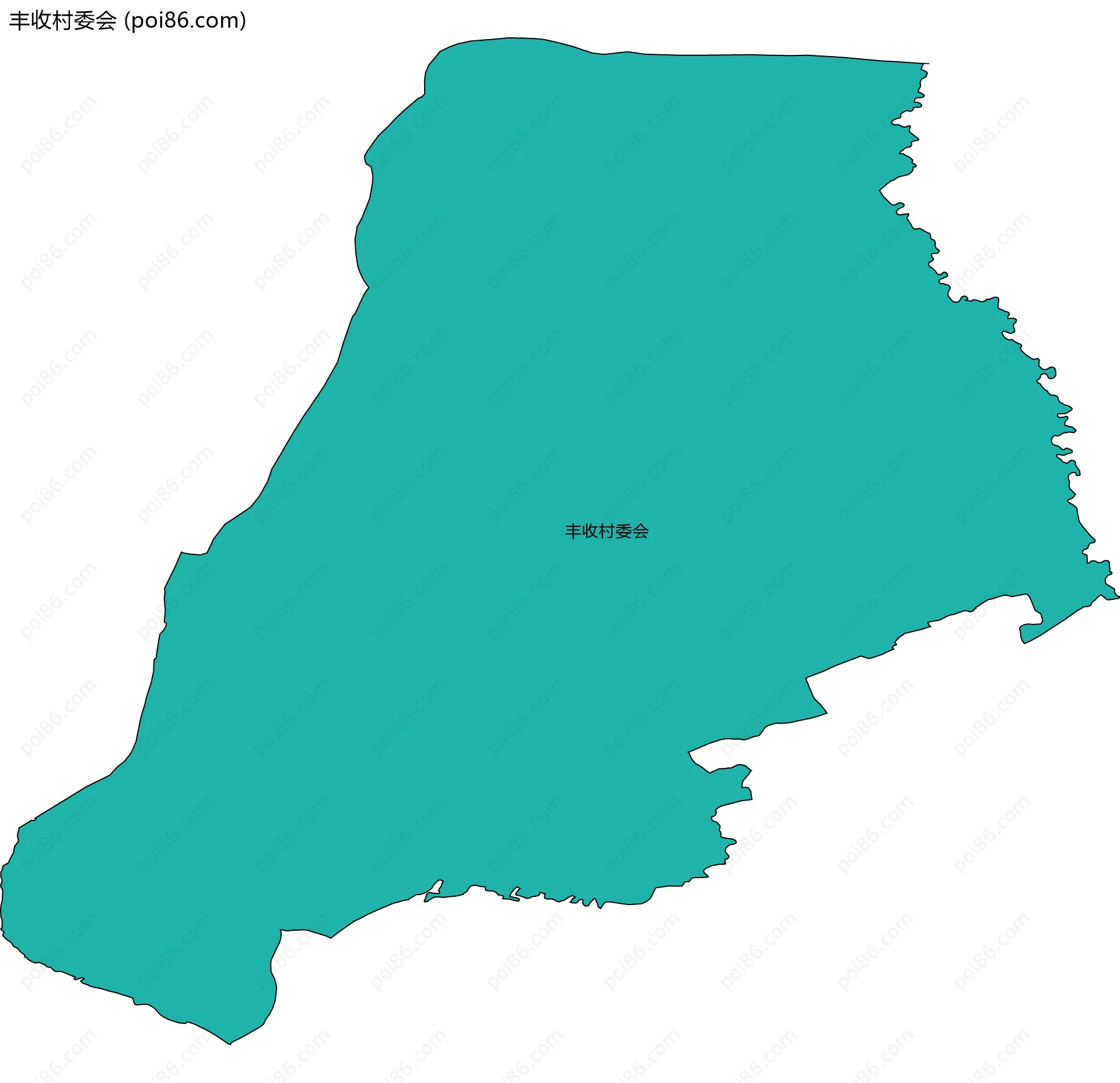 丰收村委会边界地图