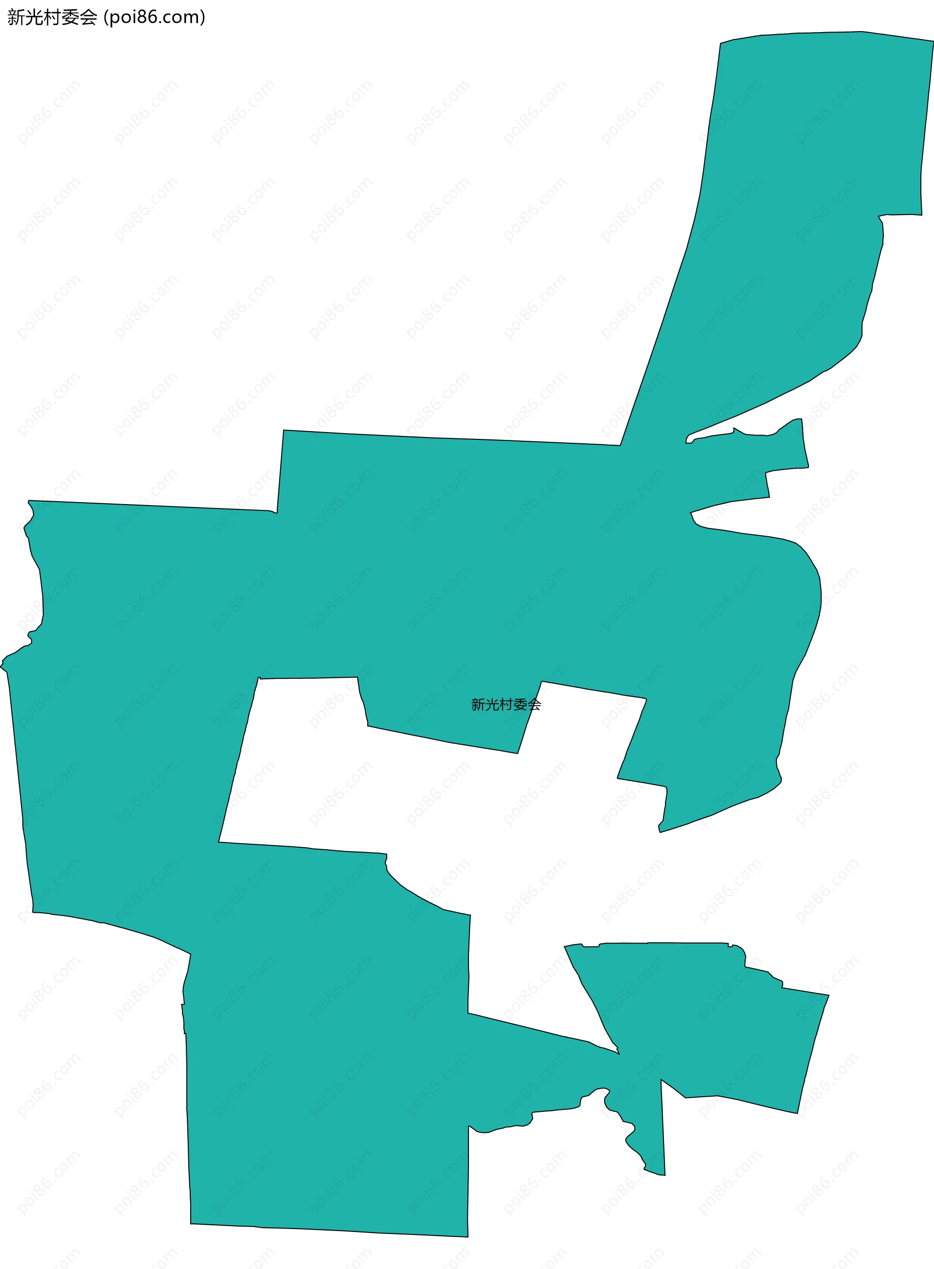 新光村委会边界地图
